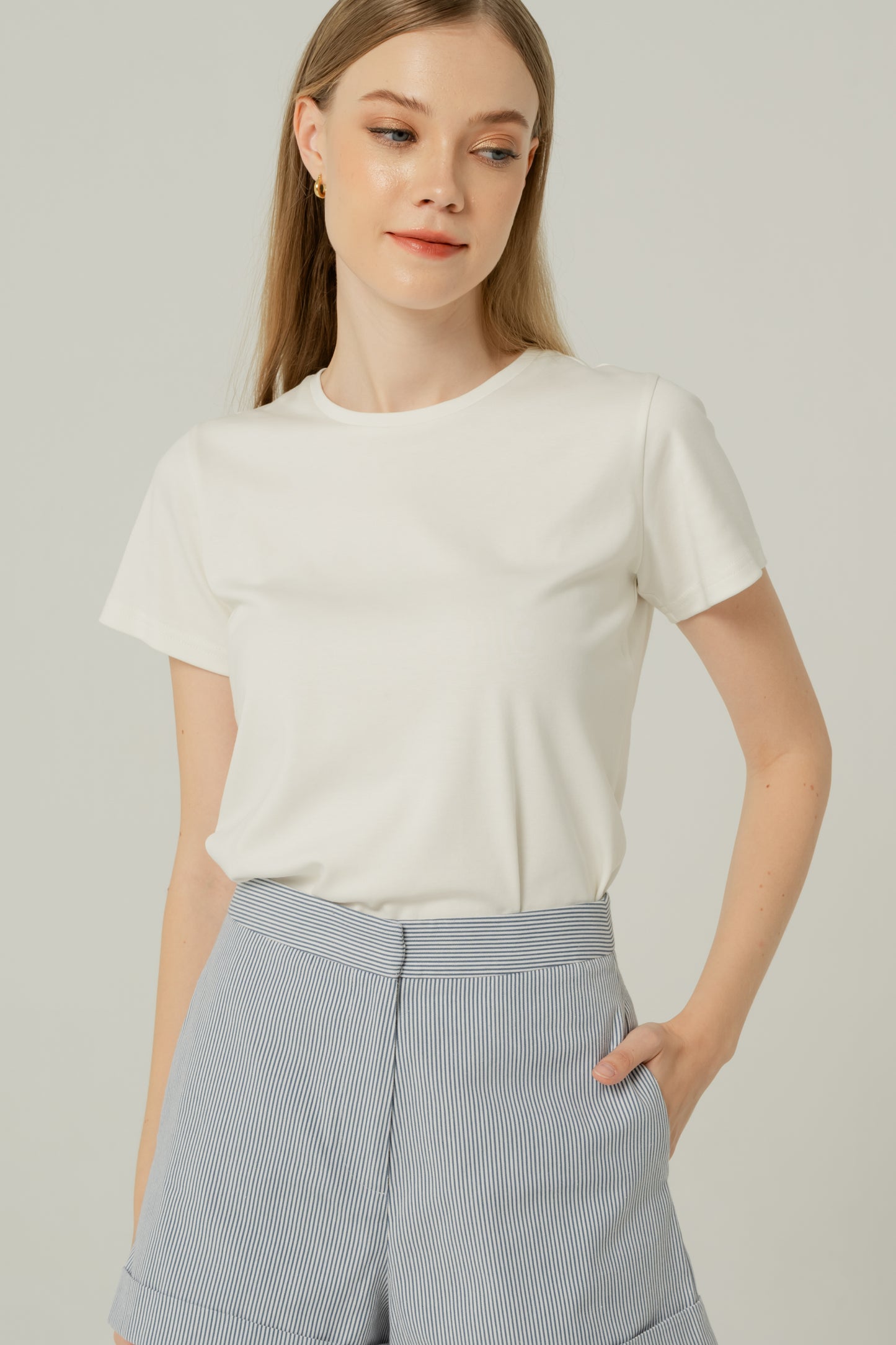 Crew Neck Top - Ivory