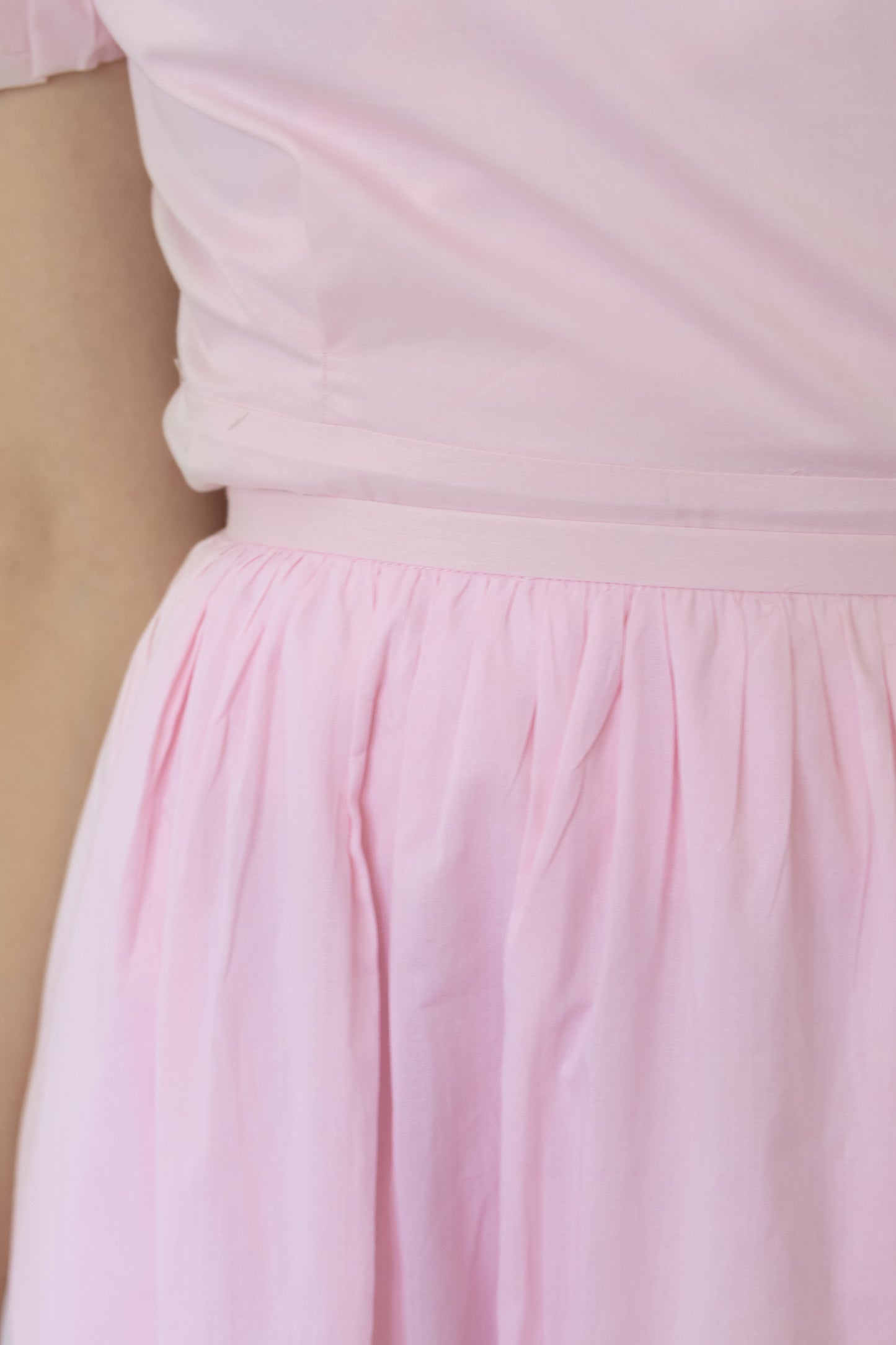 Gathered Midi Skirt - Petal Pink
