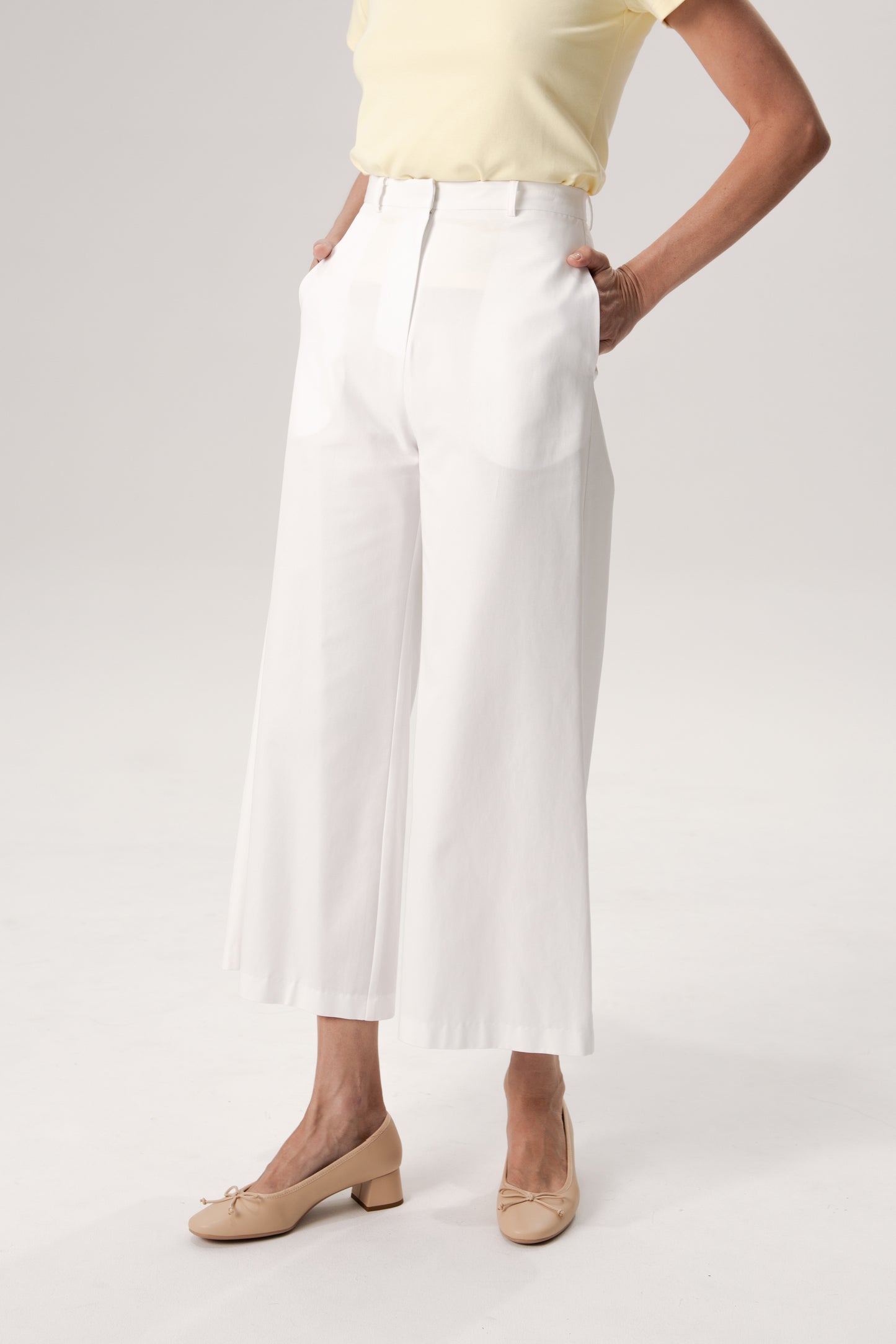 Courtyard Wide-Leg Trousers - White