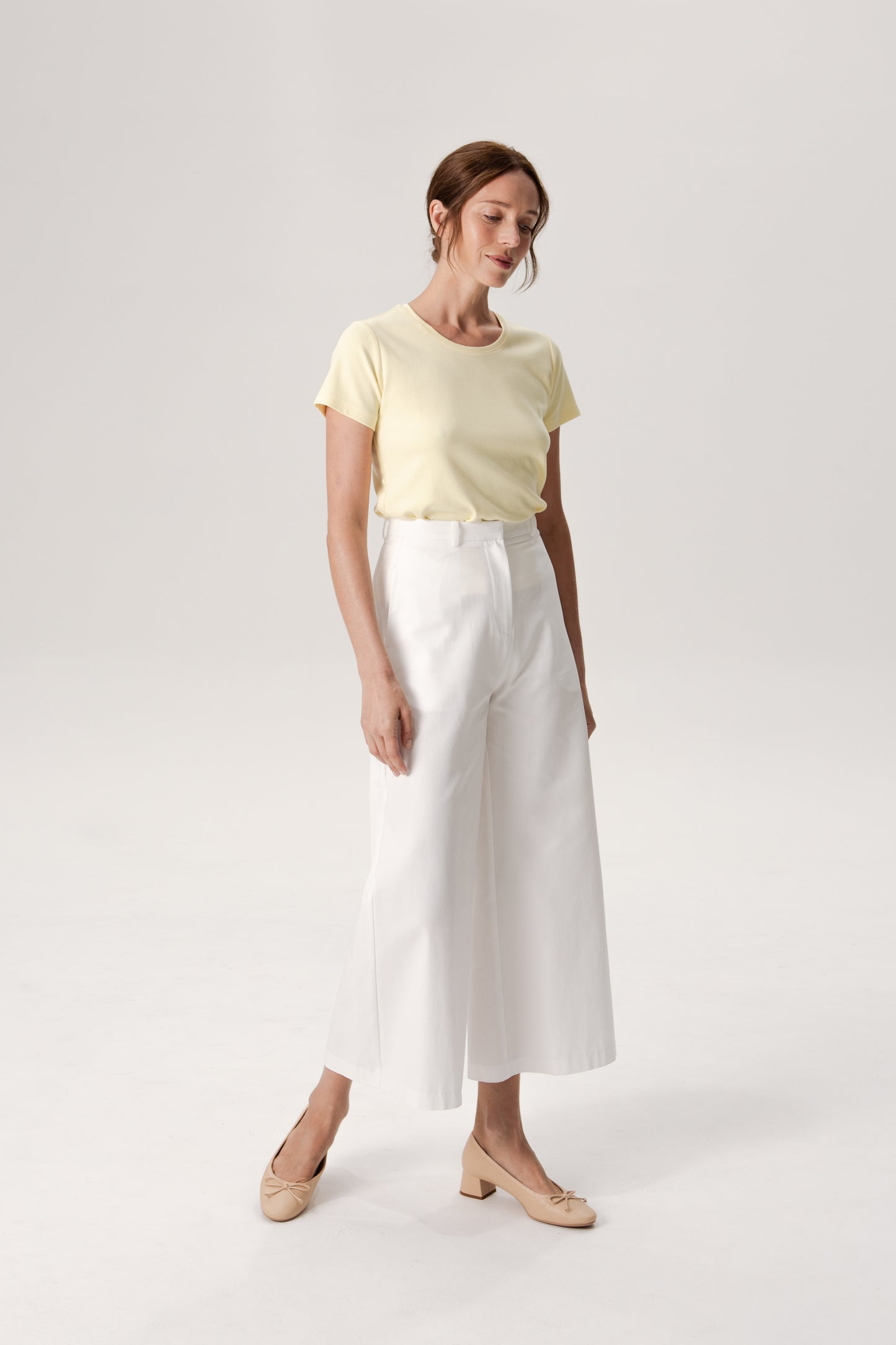 Courtyard Wide-Leg Trousers - White