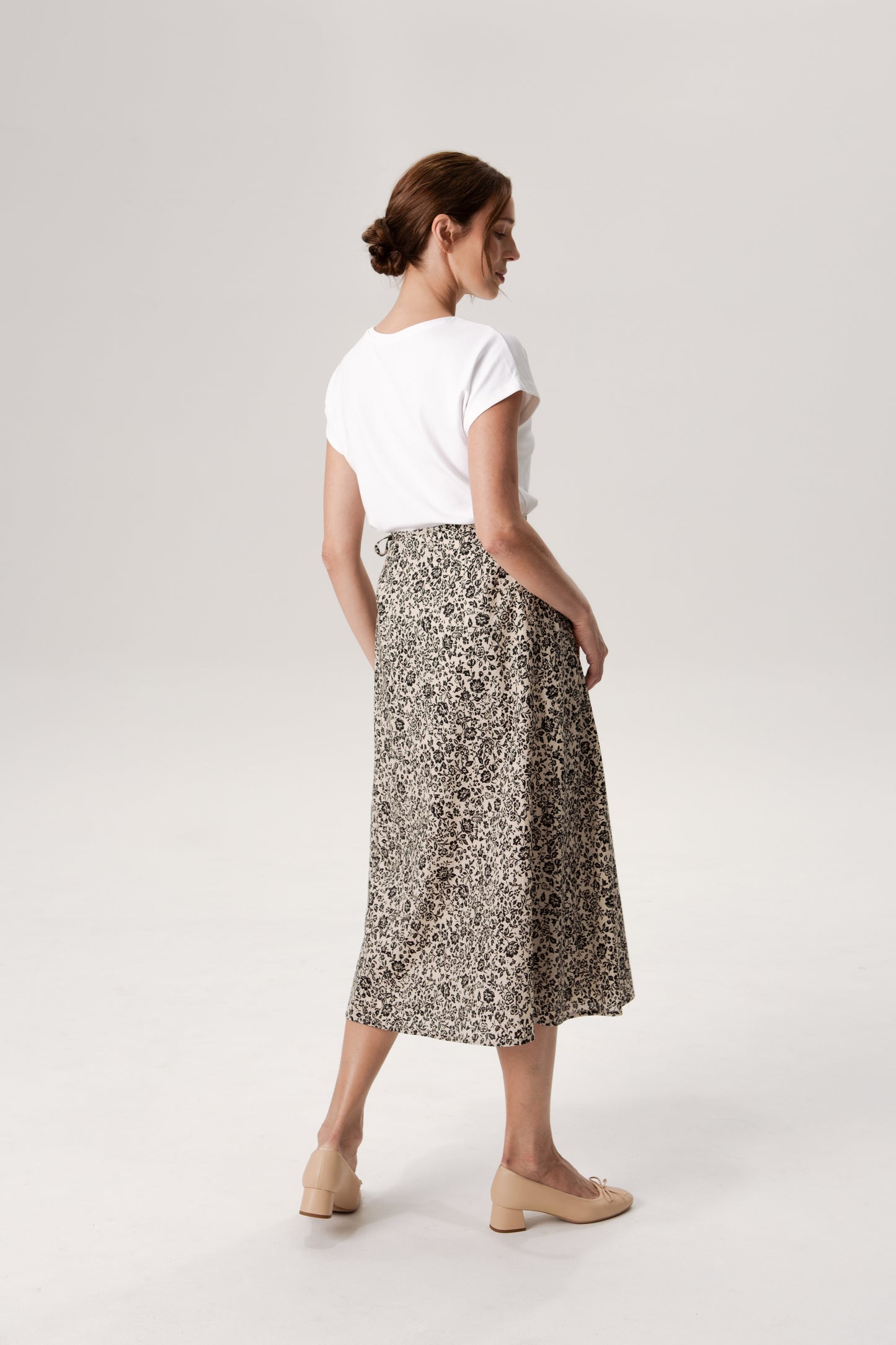 Classic A-Line Wrap Skirt - Ink