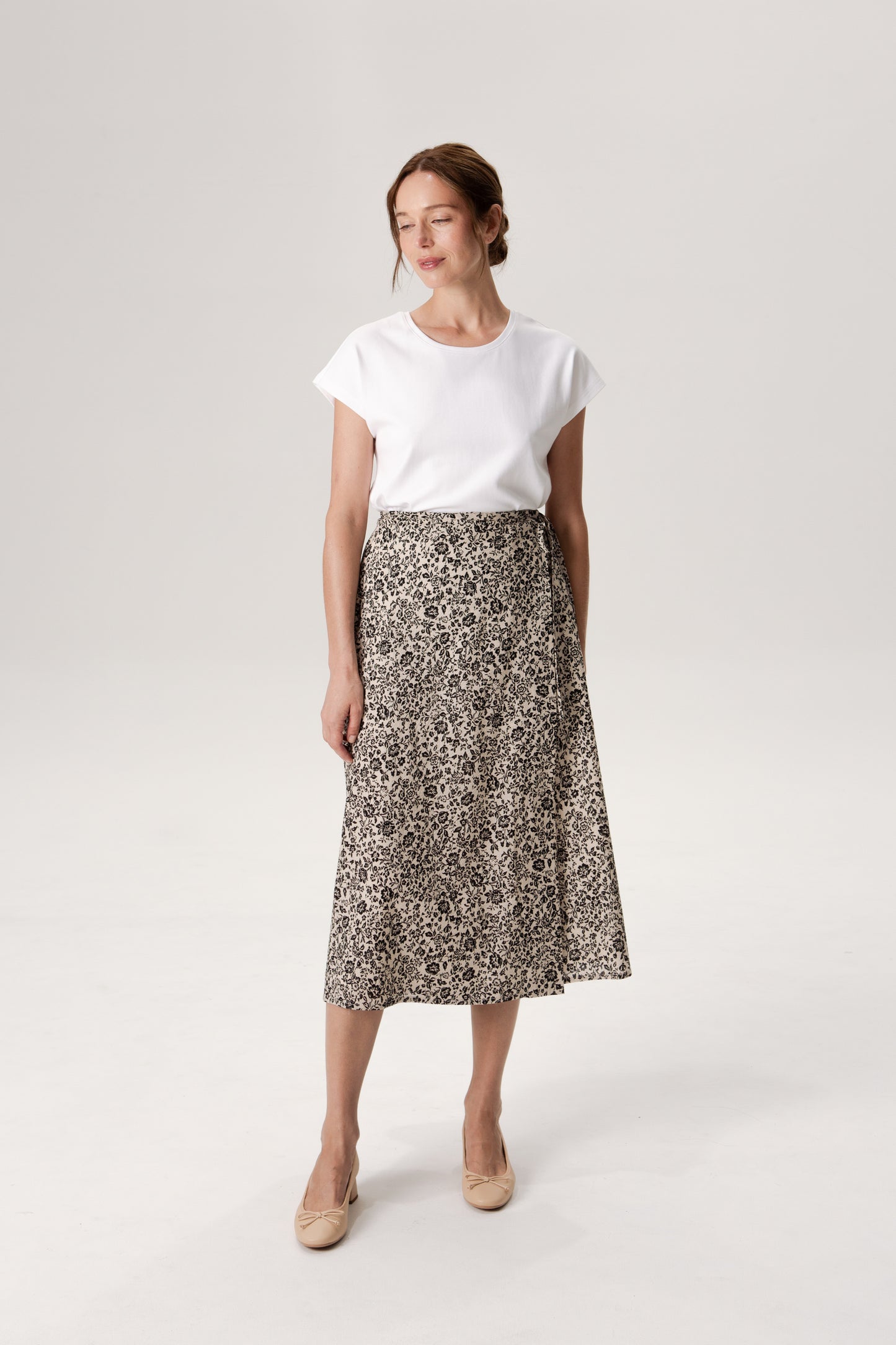 Classic A-Line Wrap Skirt - Ink