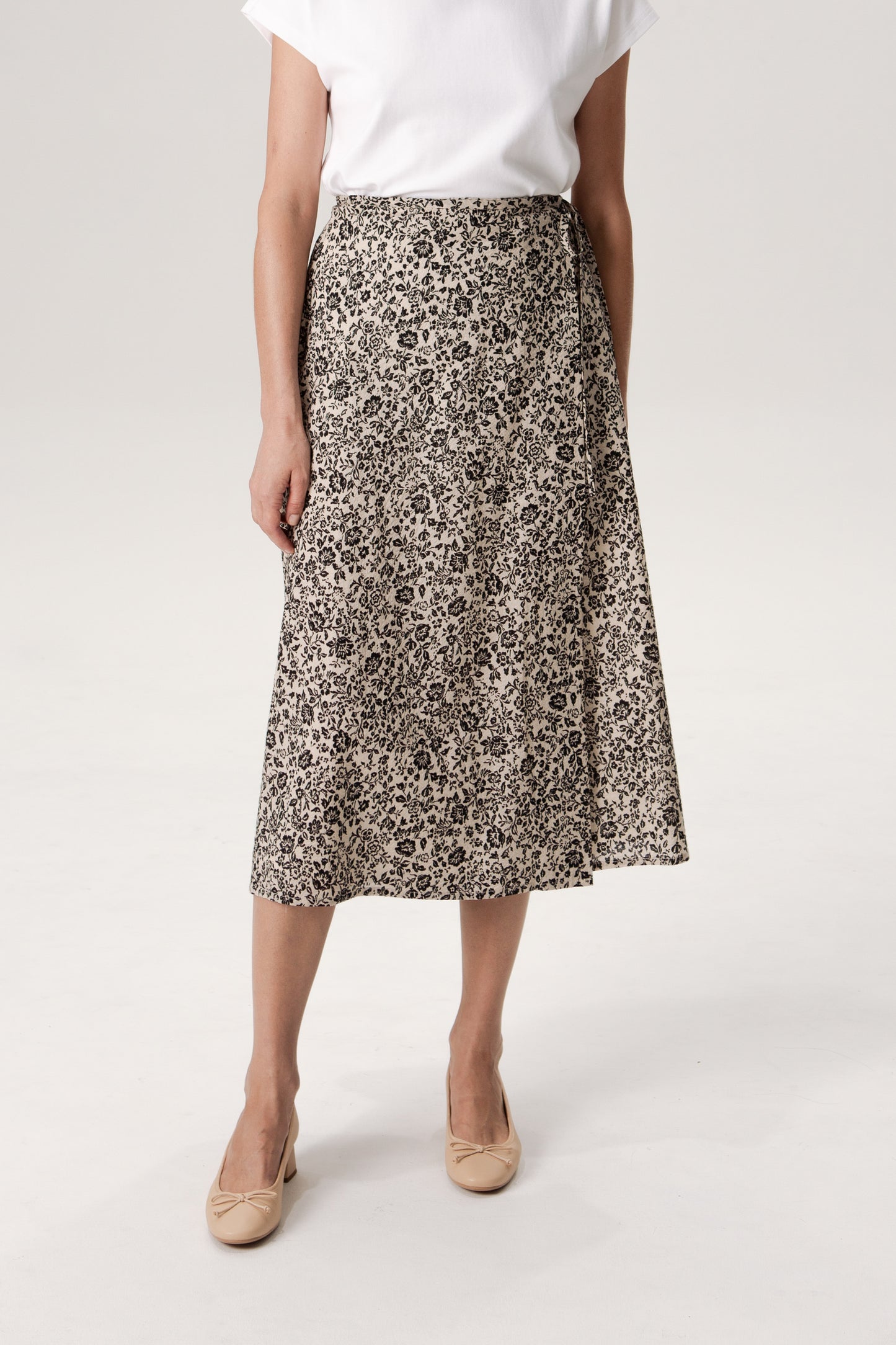 Classic A-Line Wrap Skirt - Ink