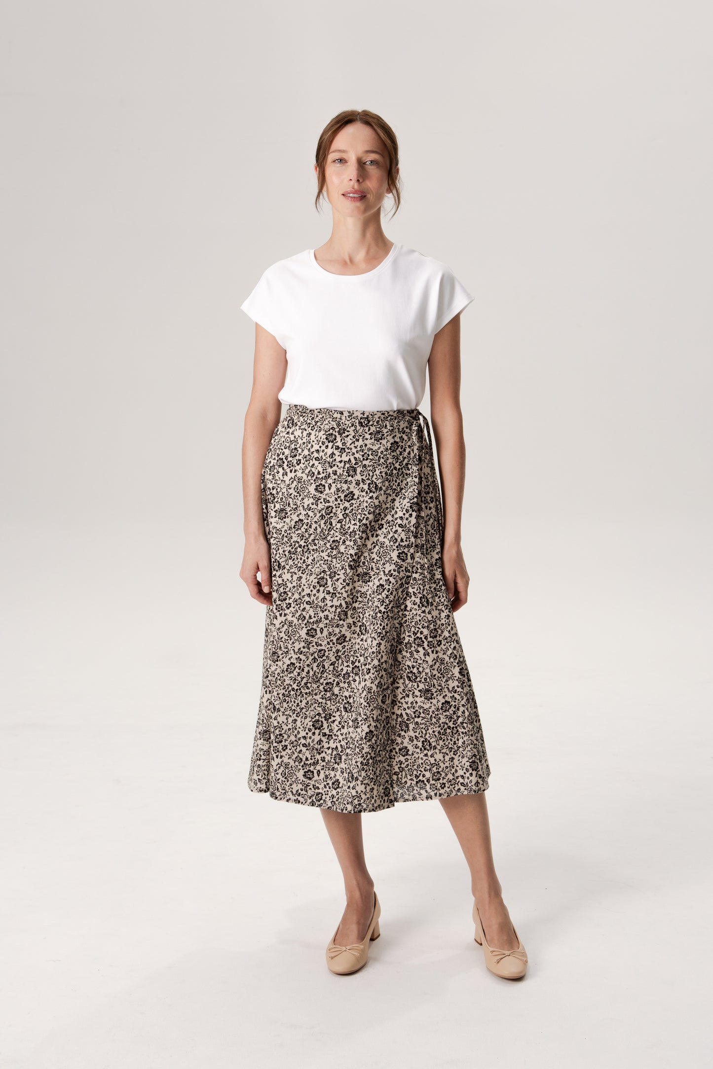 Classic A-Line Wrap Skirt - Ink