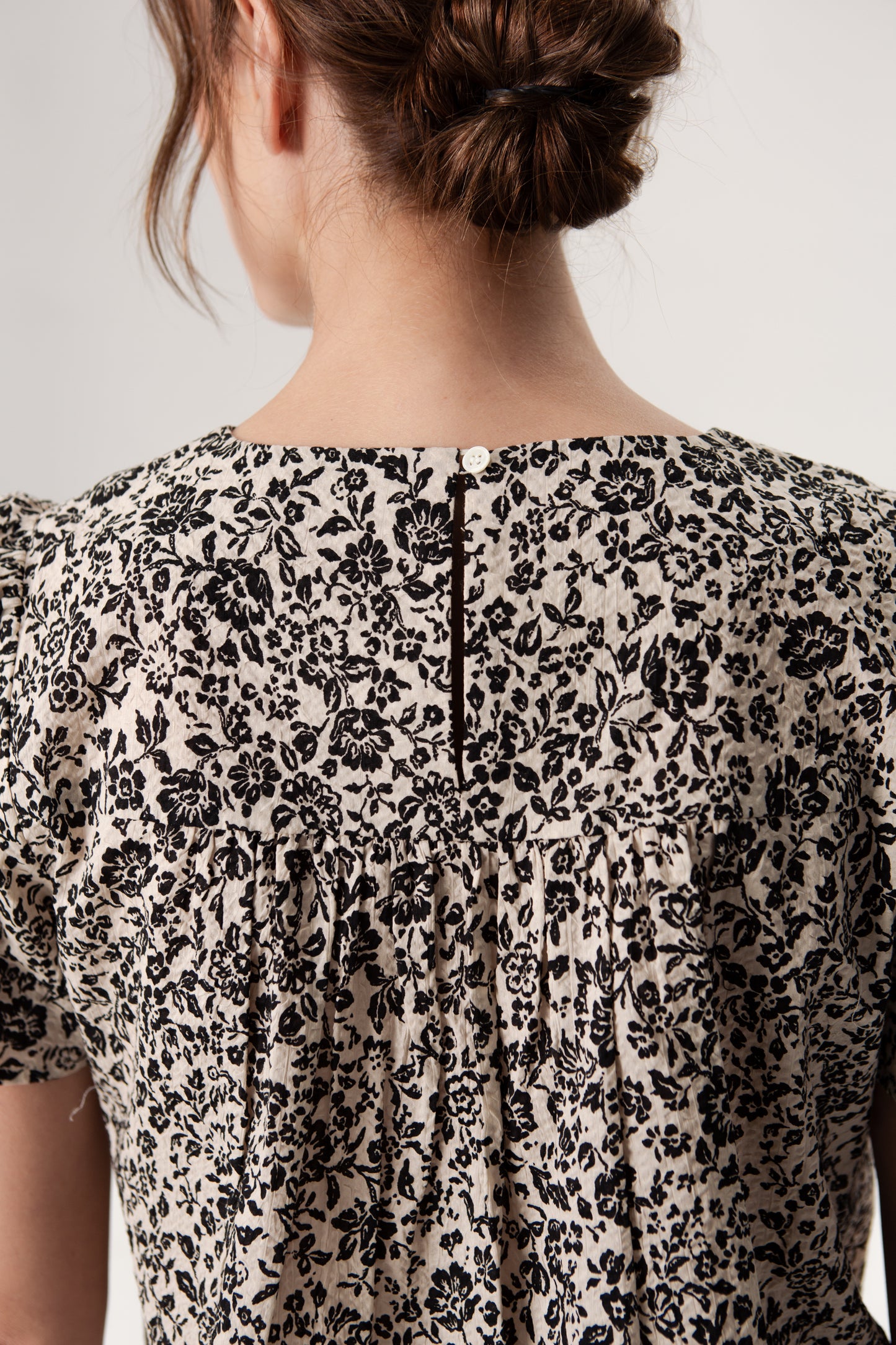 Weekend Gathered Blouse - Ink