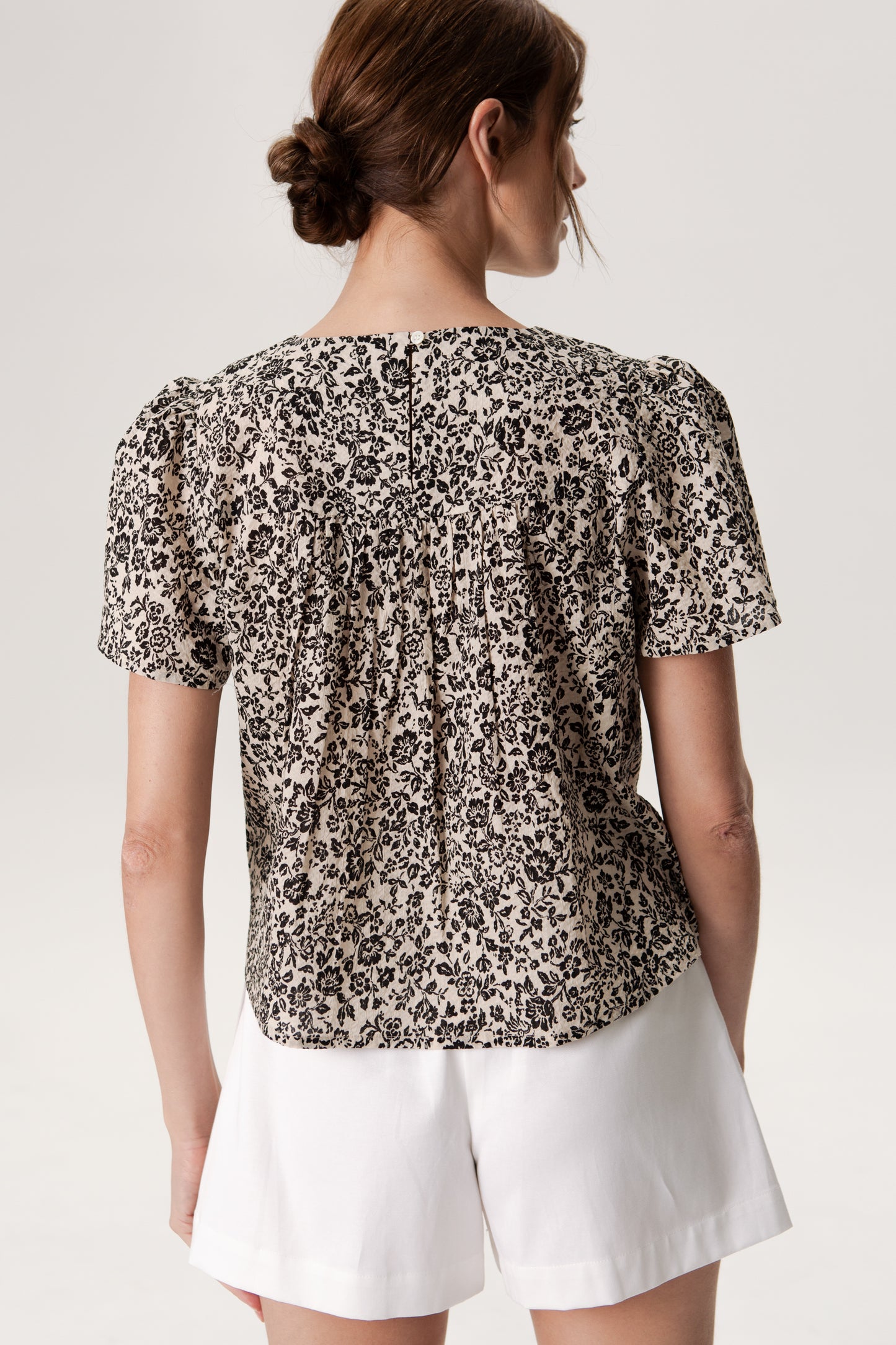 Weekend Gathered Blouse - Ink