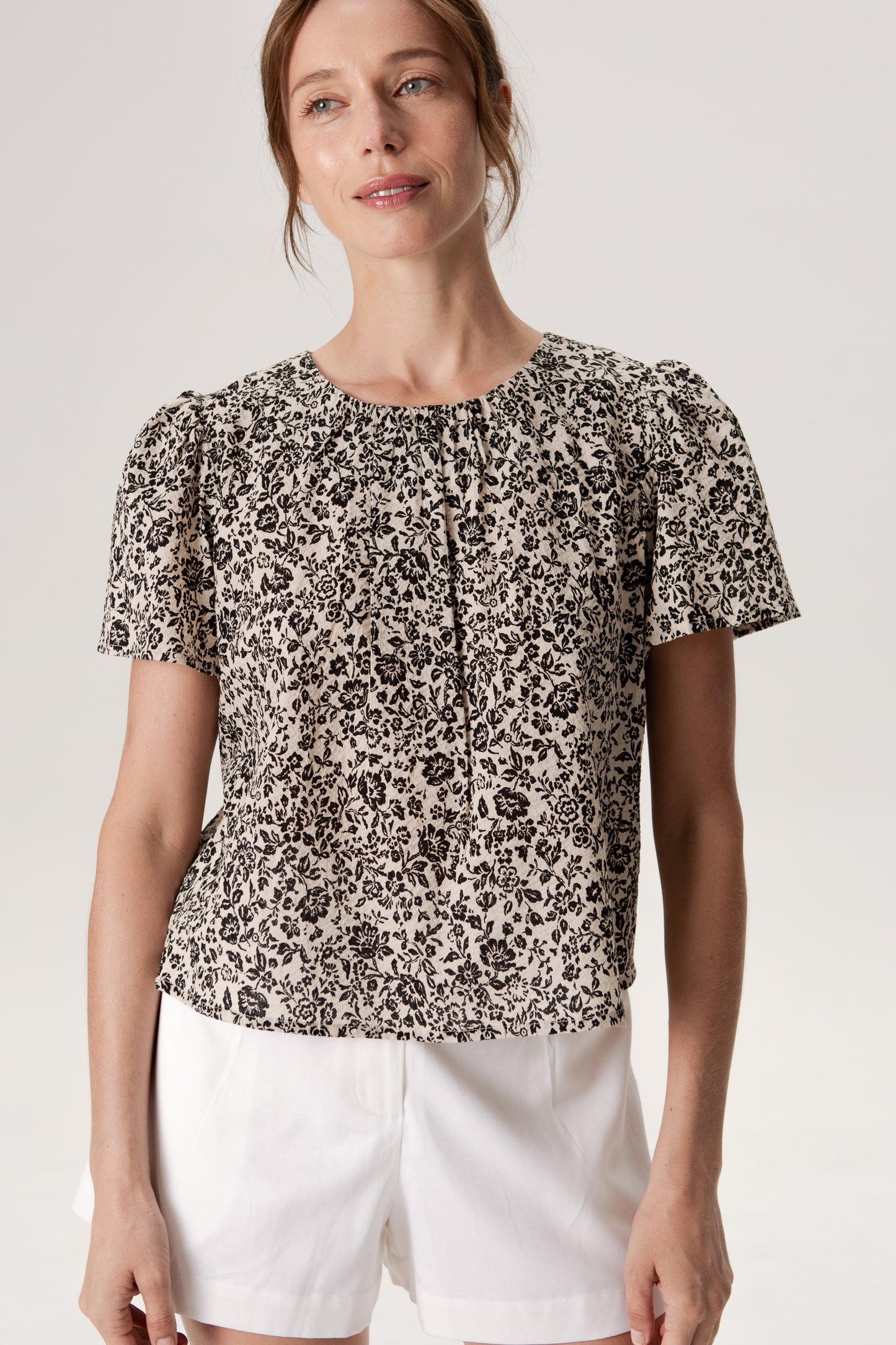 Weekend Gathered Blouse - Ink
