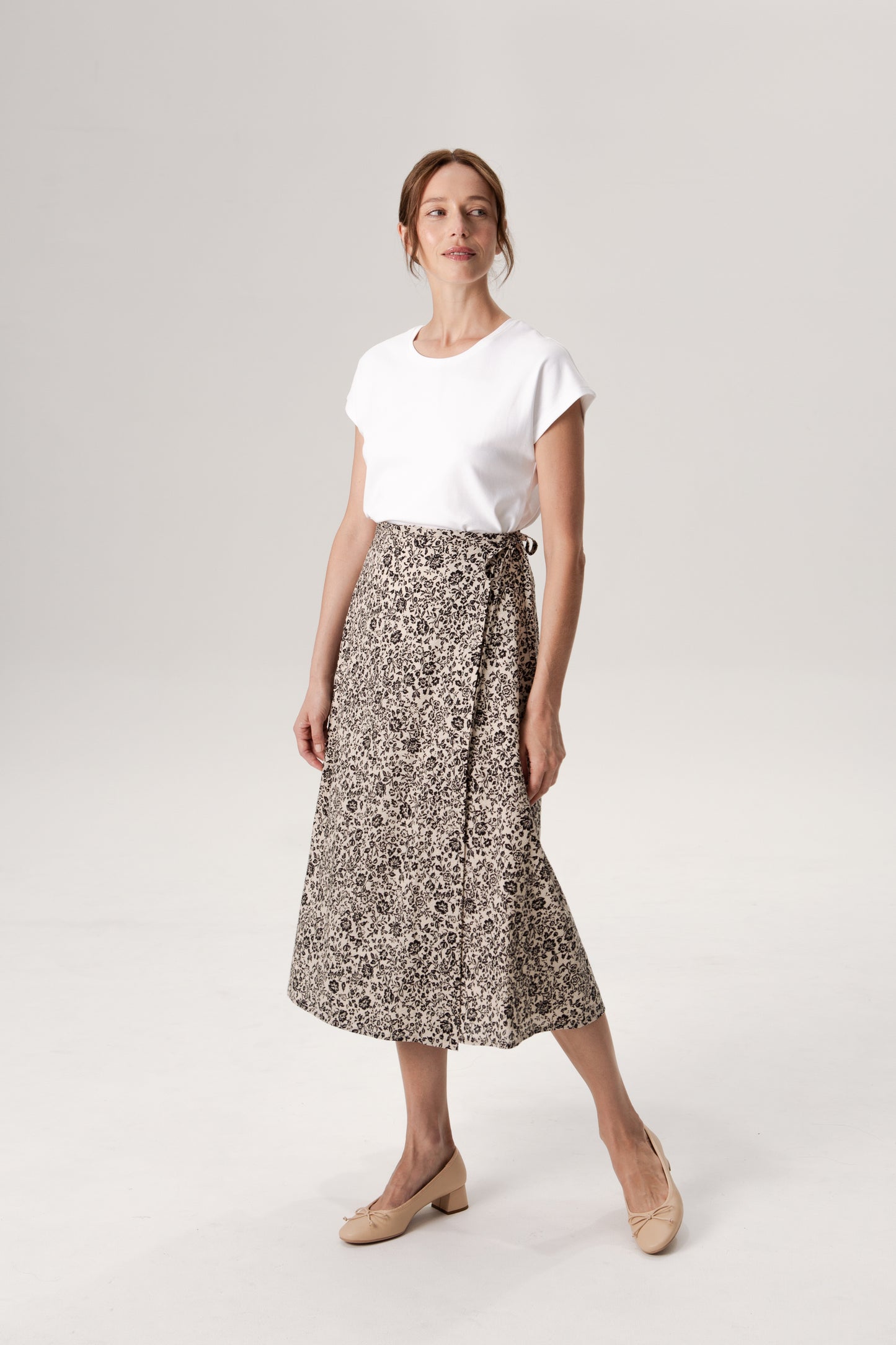 Classic A-Line Wrap Skirt - Ink