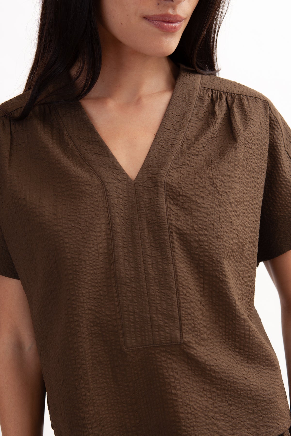 Weekend Boxy Blouse - Cocoa