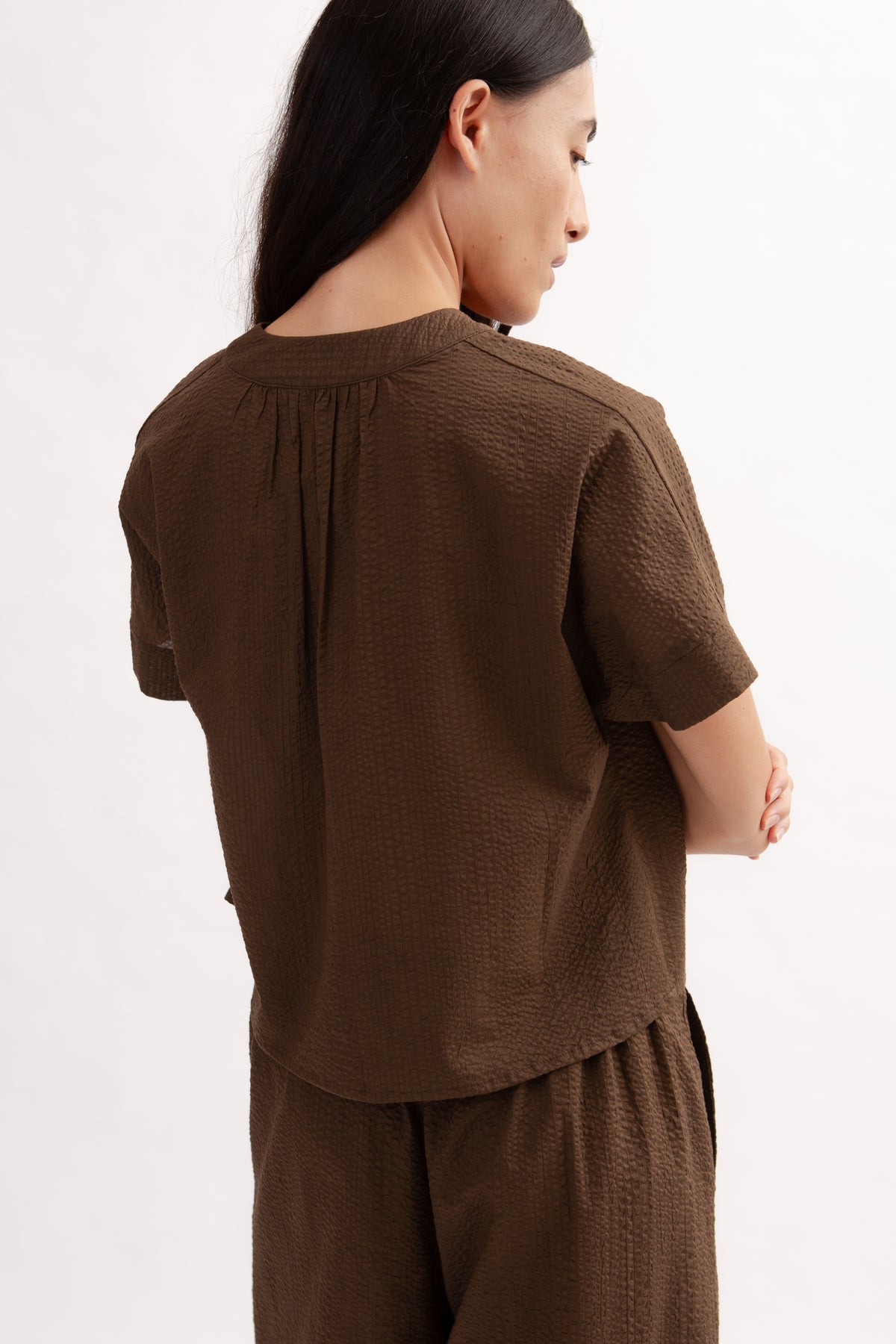 Weekend Boxy Blouse - Cocoa