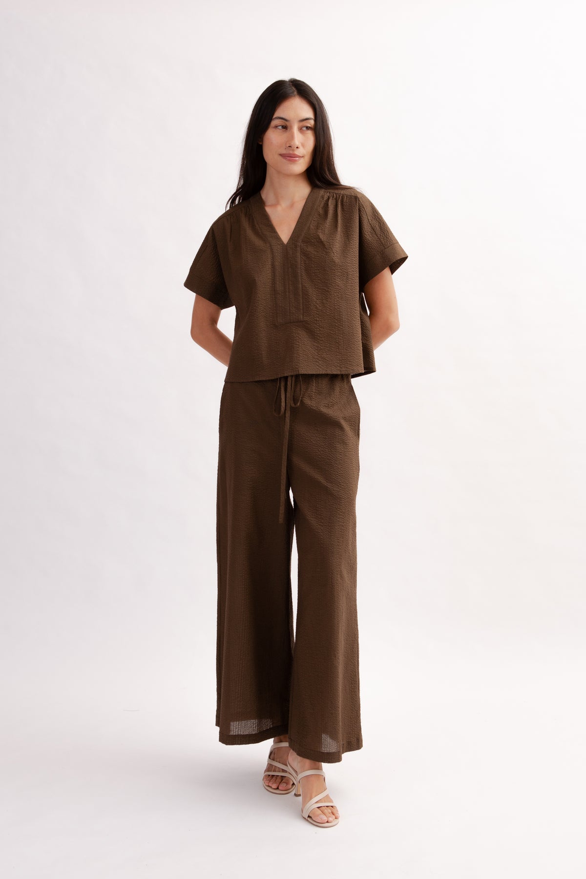 Weekend Boxy Blouse - Cocoa