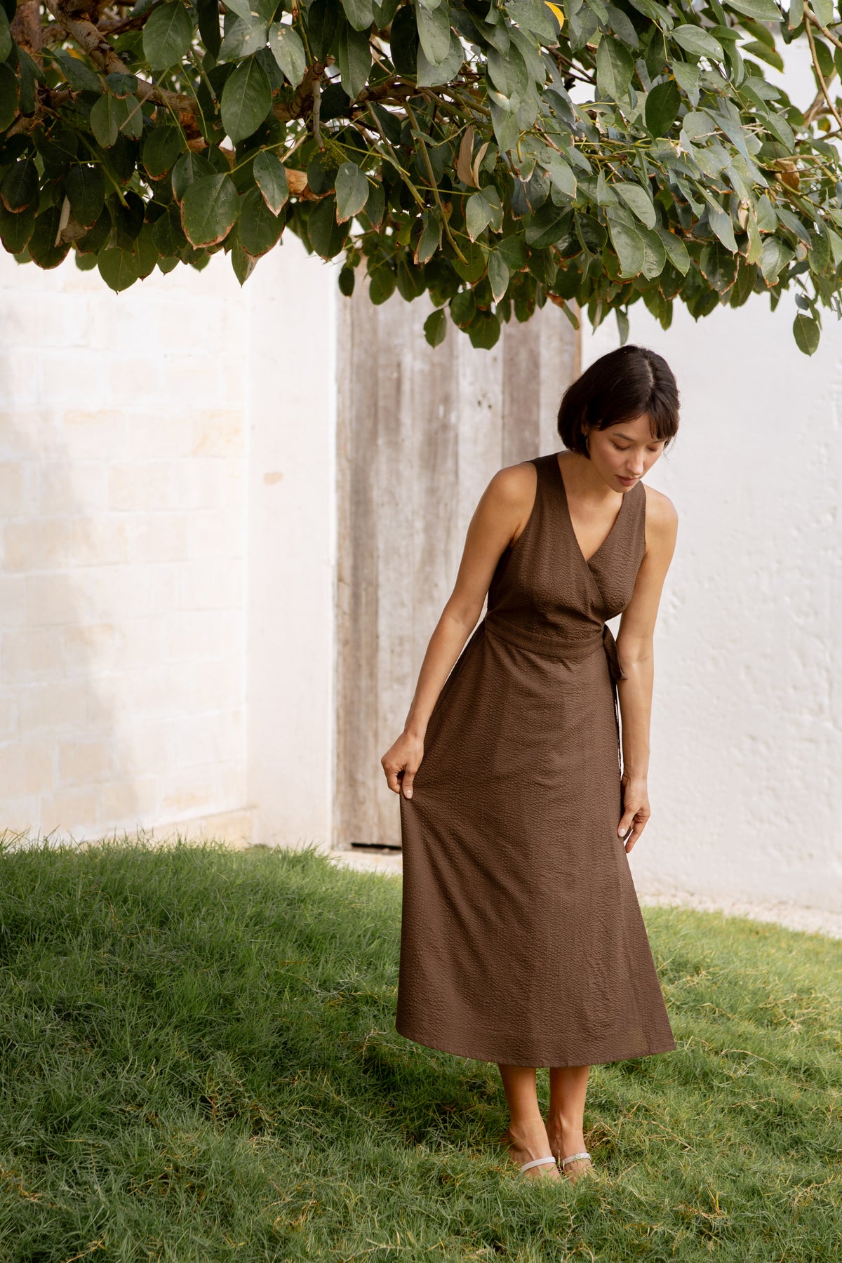 Poolhouse Wrap Dress - Cocoa