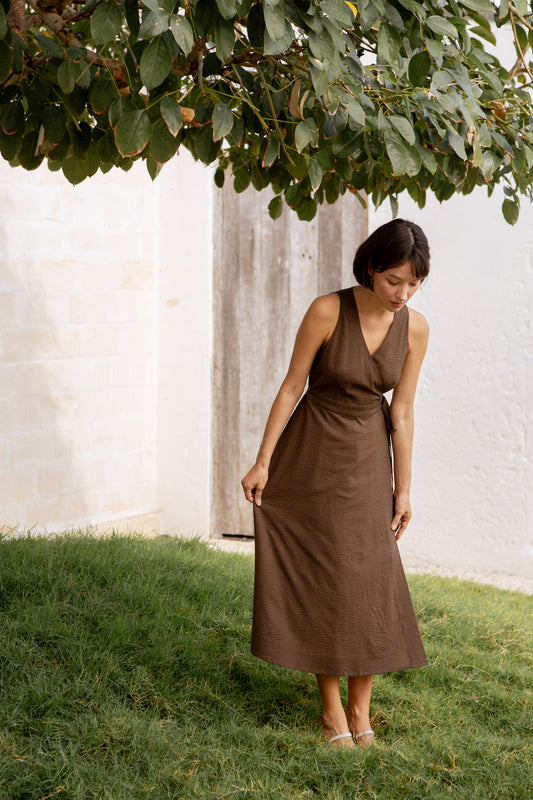 Poolhouse Wrap Dress - Cocoa