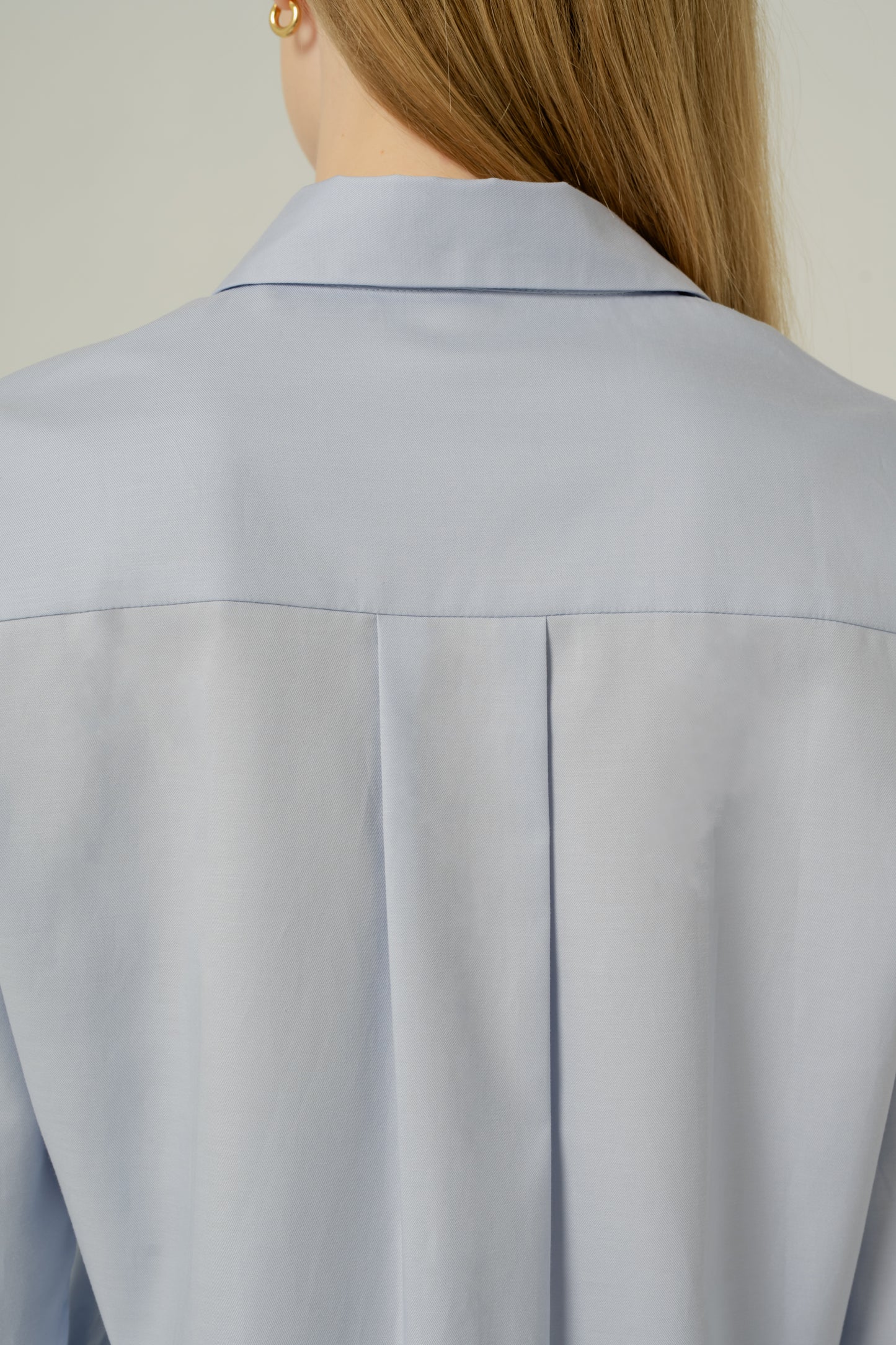 Relaxed Fit Tencel-Cotton Shirt - Powder Blue