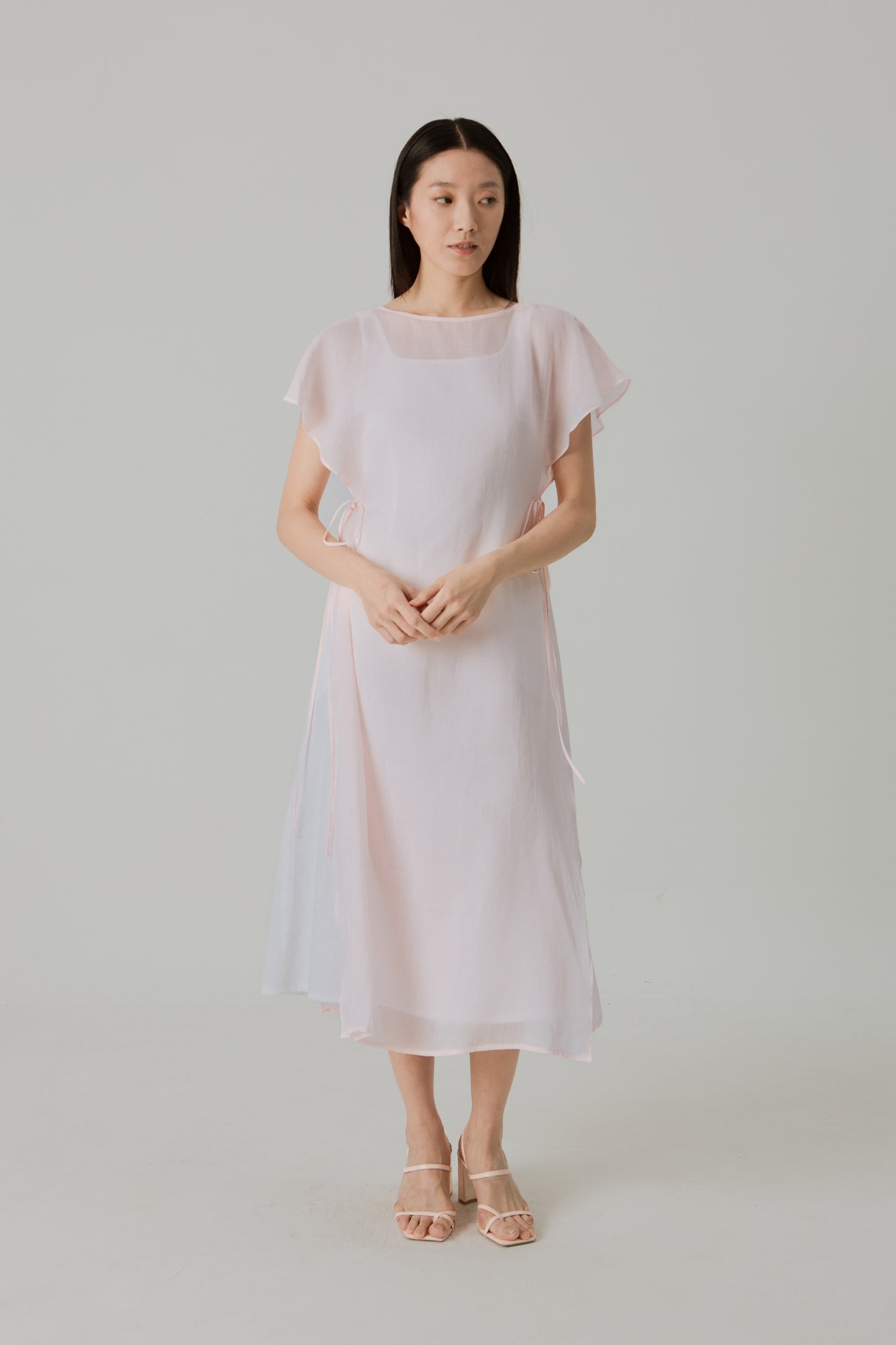 Aire Layered Tea Dress - Pink Blossom