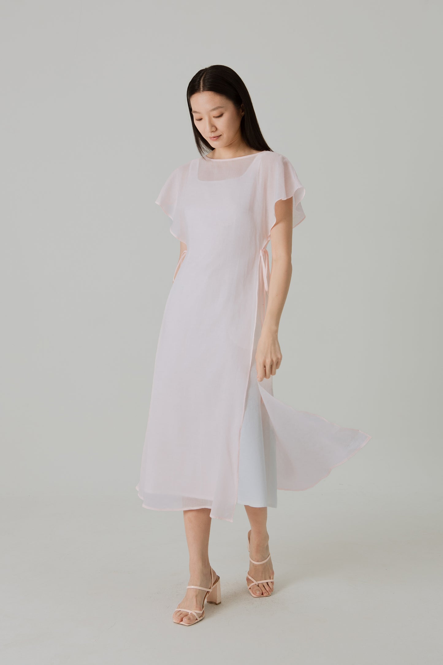 Aire Layered Tea Dress - Pink Blossom