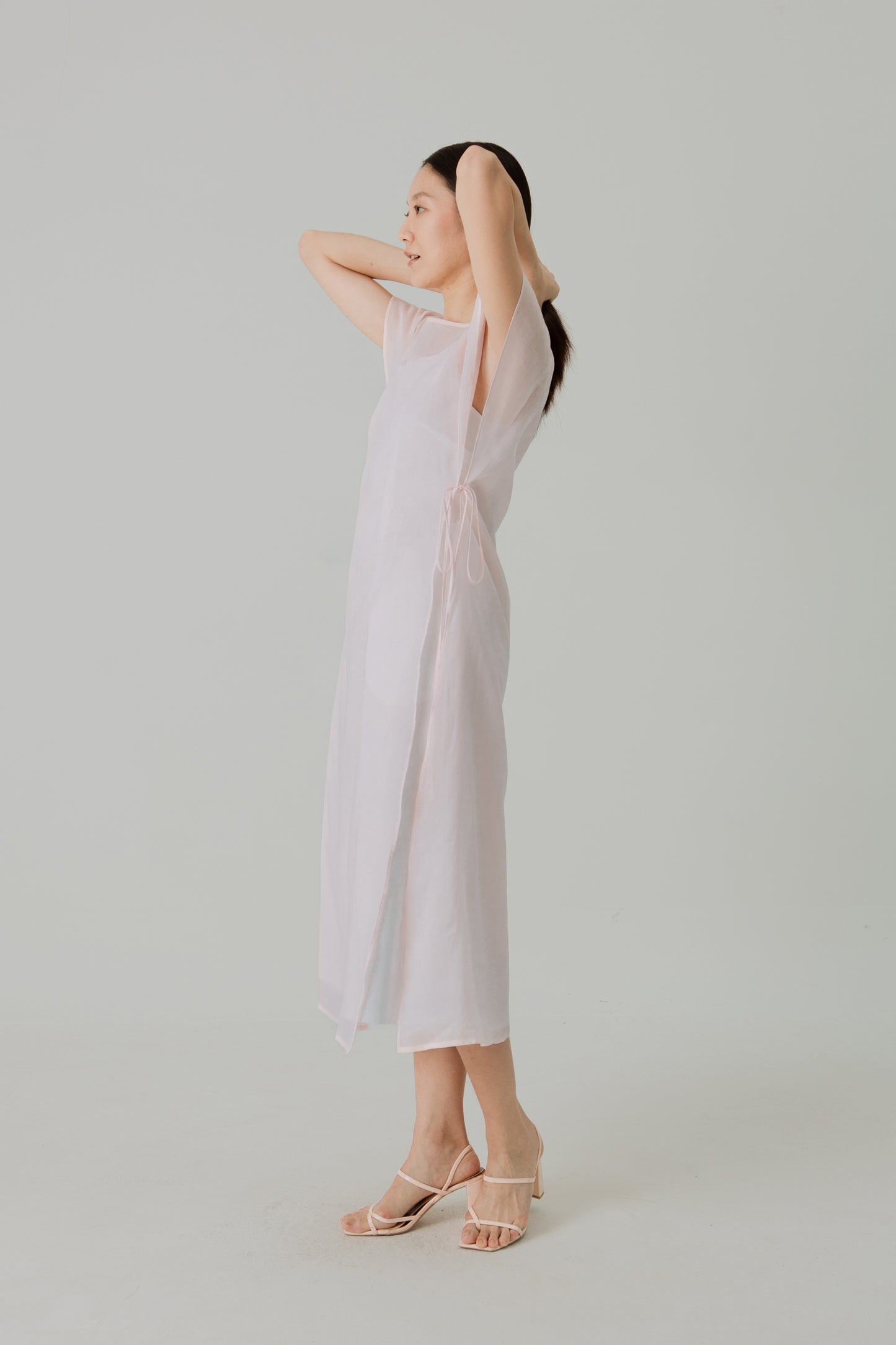Aire Layered Tea Dress - Pink Blossom