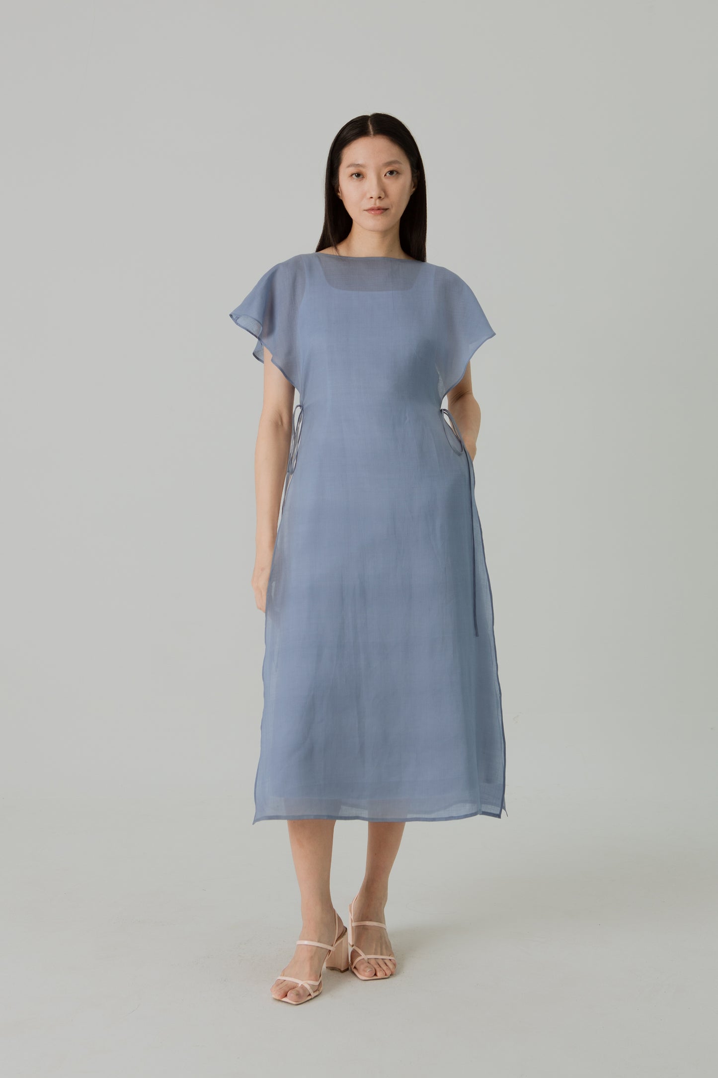 Aire Layered Tea Dress - Sky
