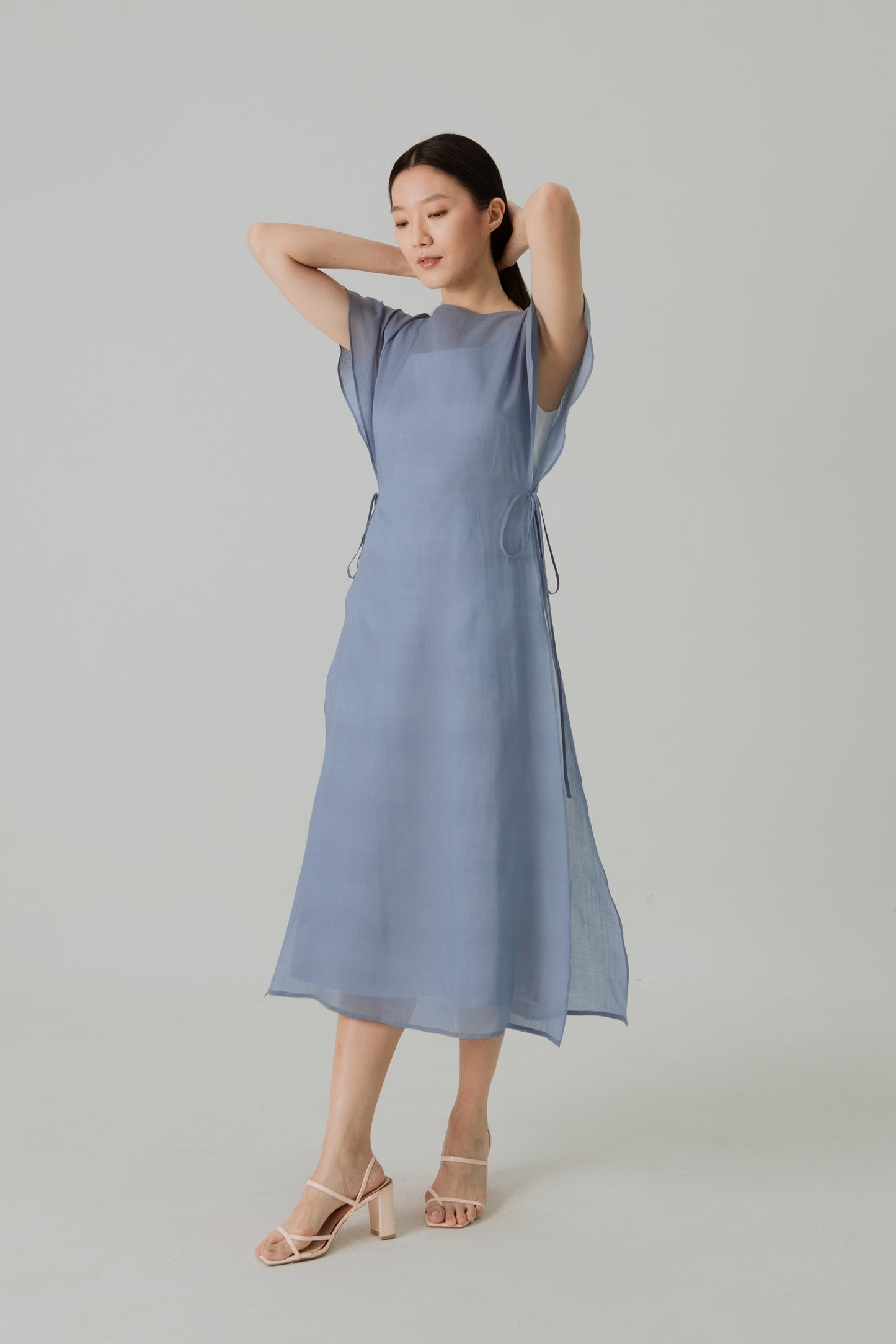 Aire Layered Tea Dress - Sky