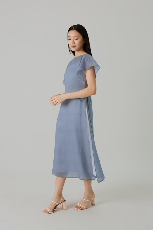 Aire Layered Tea Dress - Sky