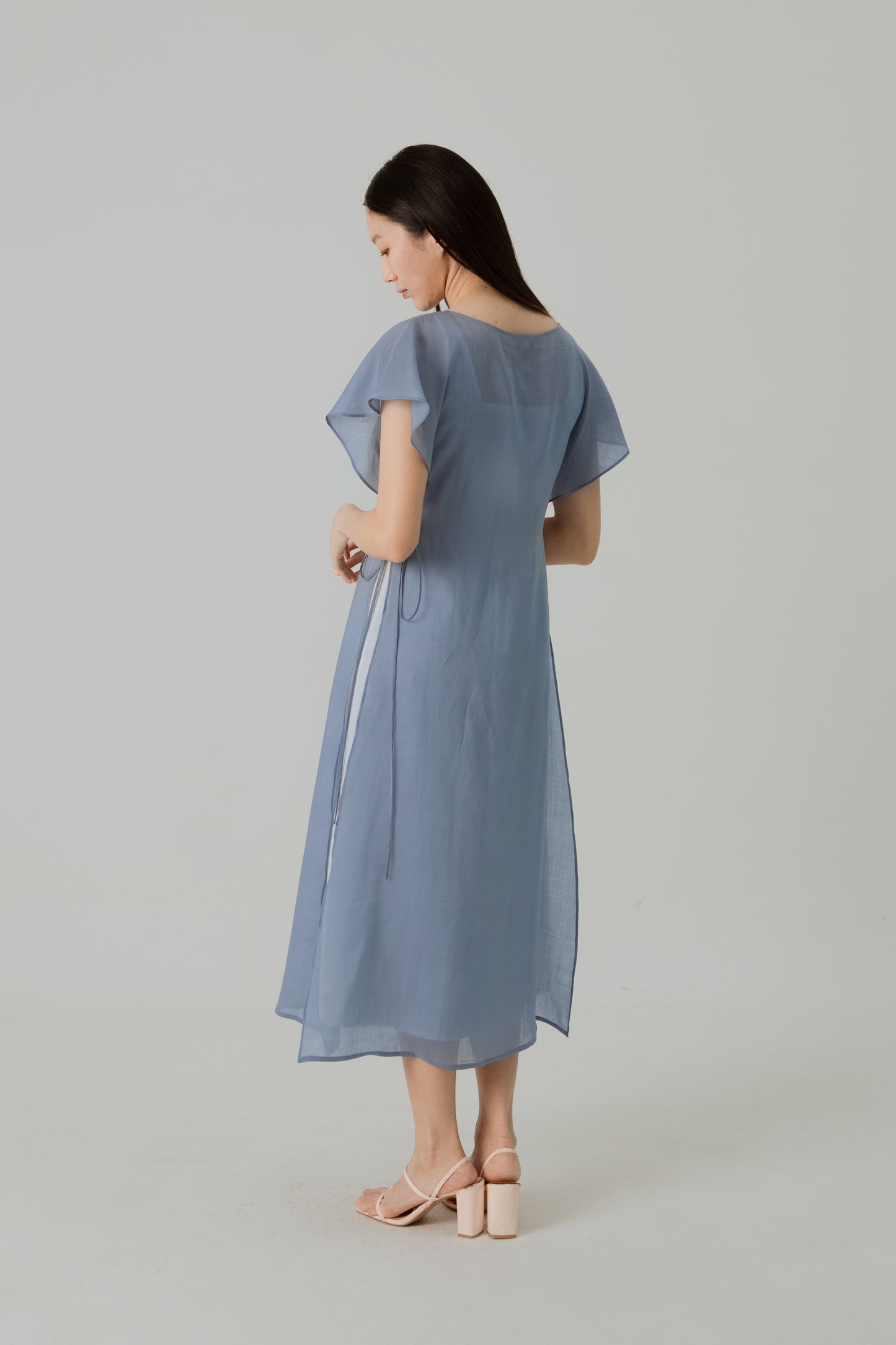 Aire Layered Tea Dress - Sky