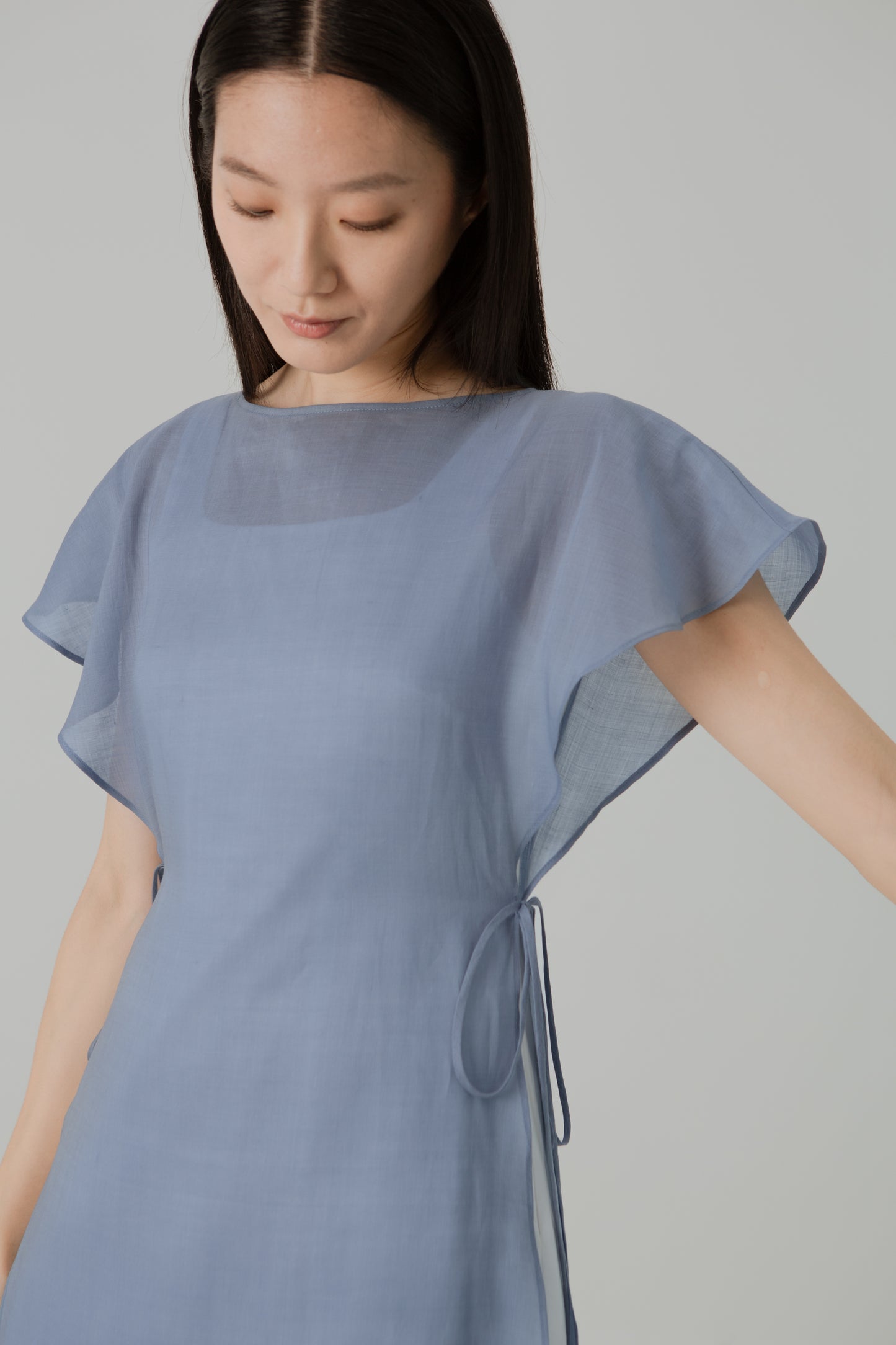 Aire Layered Tea Dress - Sky