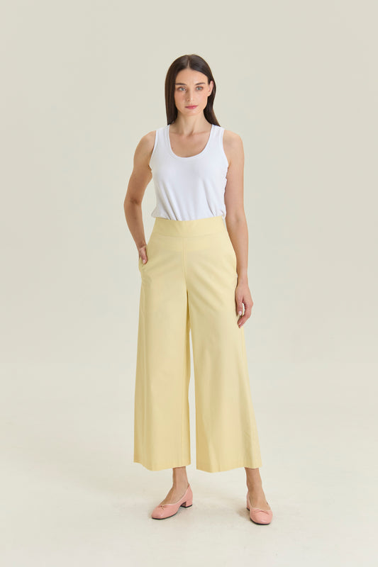 Tailored Straight Full-Length Trousers - Butter