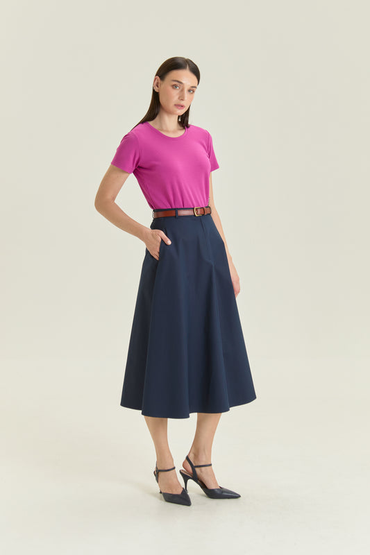Tailored Midday A-line Skirt - Midnight