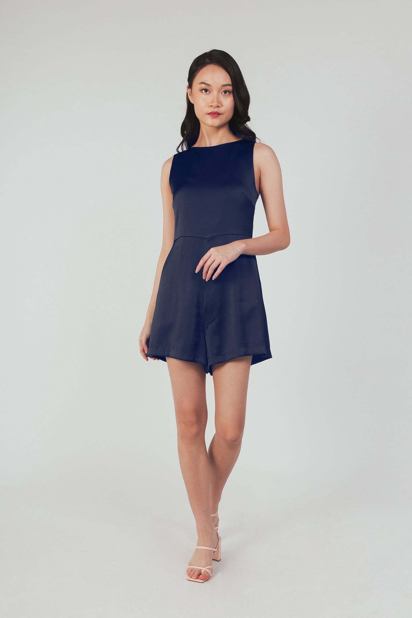 Romper With Cutout Detail - Navy