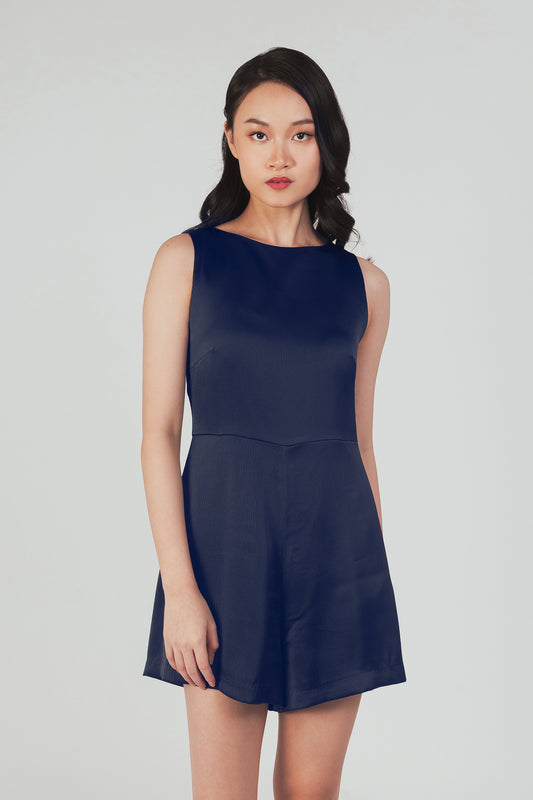 Romper With Cutout Detail - Navy