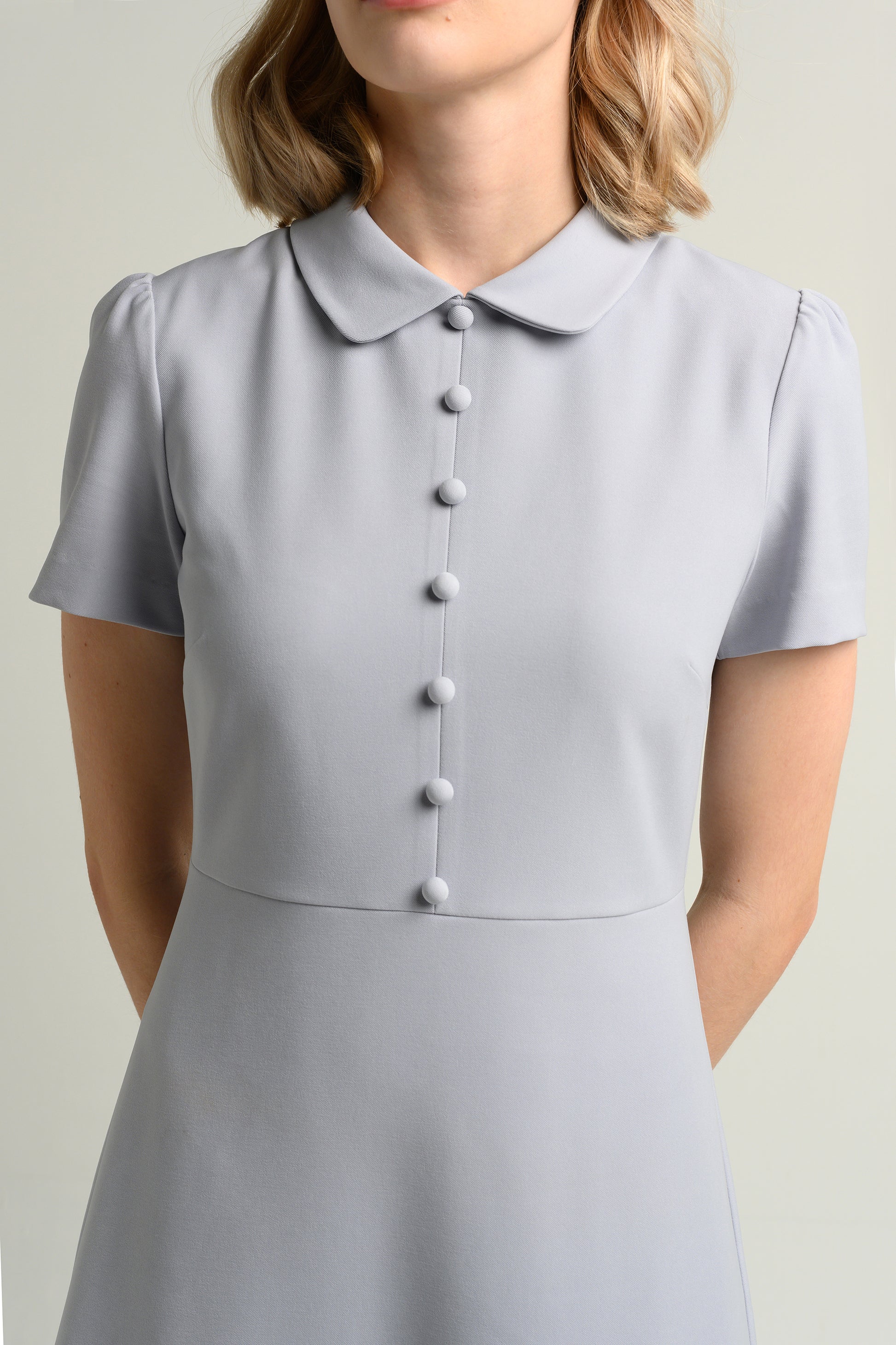 Peter Pan Collar Dress - Powder Blue Rosylee Peter Pan Collar Dress - Powder Blue Rosylee