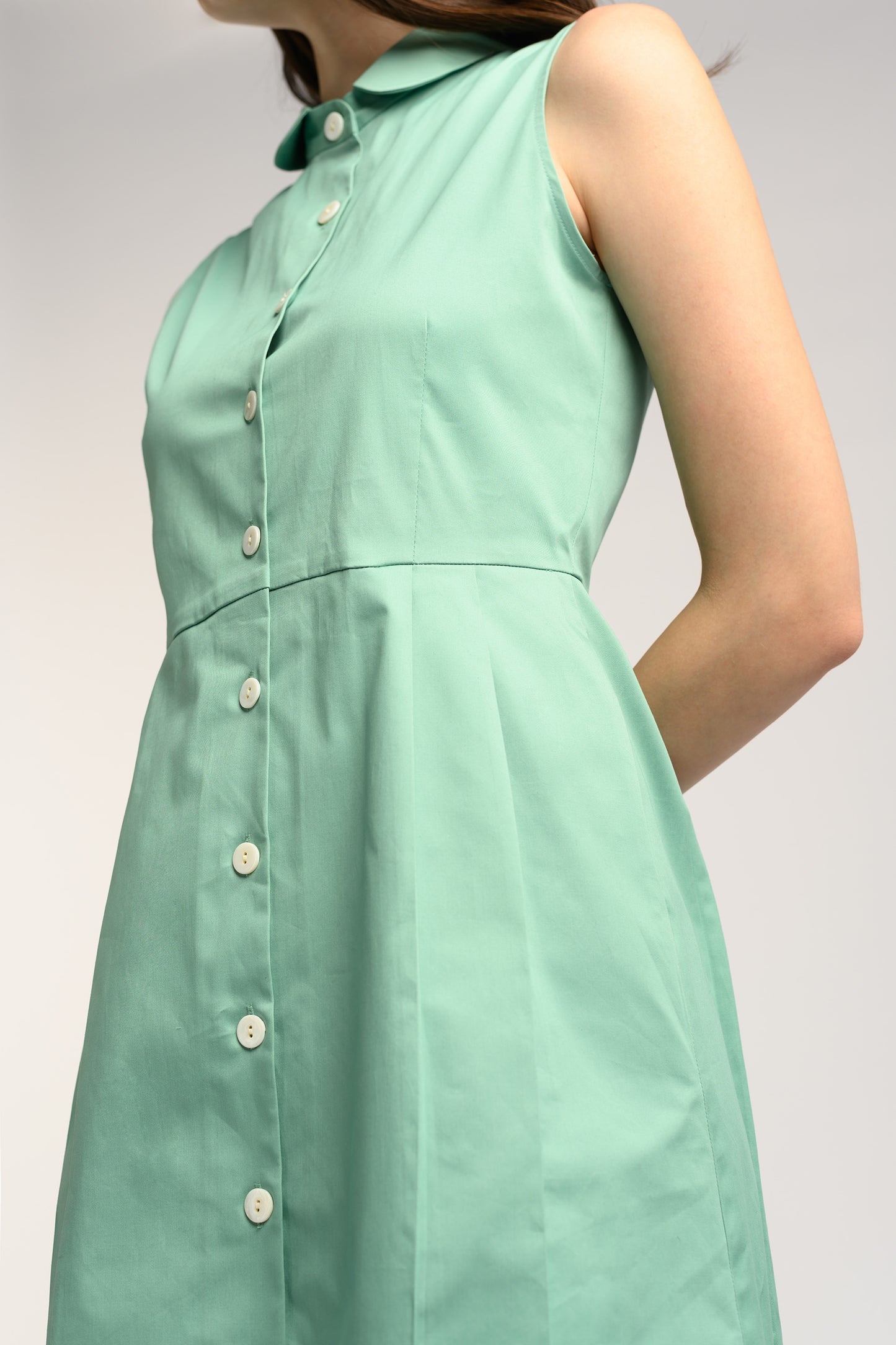 Cotton Midi Dress - Persian Green