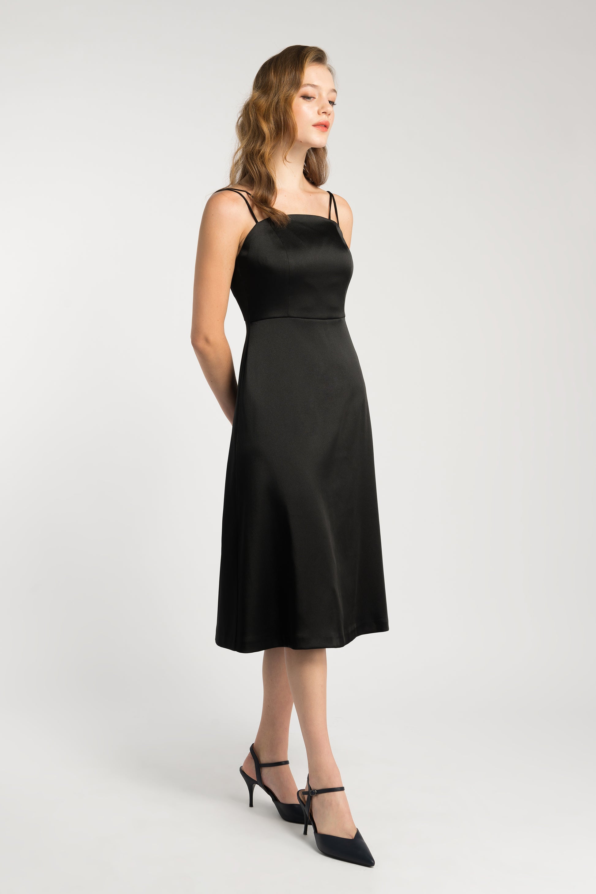Strappy Cocktail Dress - Black