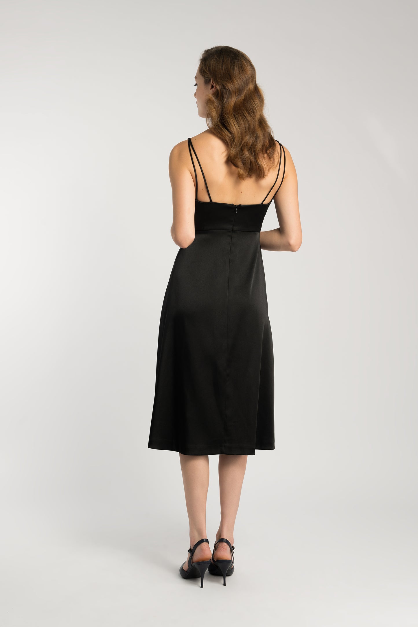 Strappy Cocktail Dress - Black