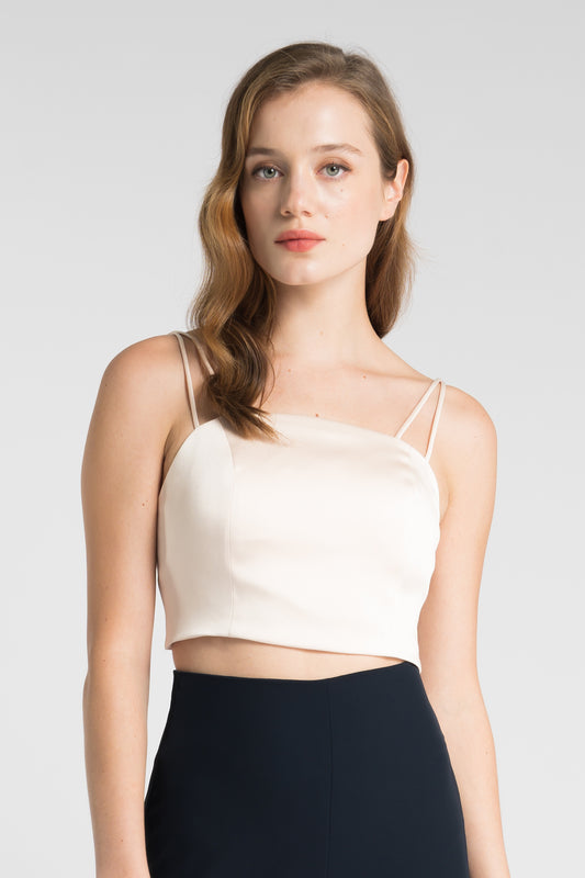 Strappy Crop Top - Champagne