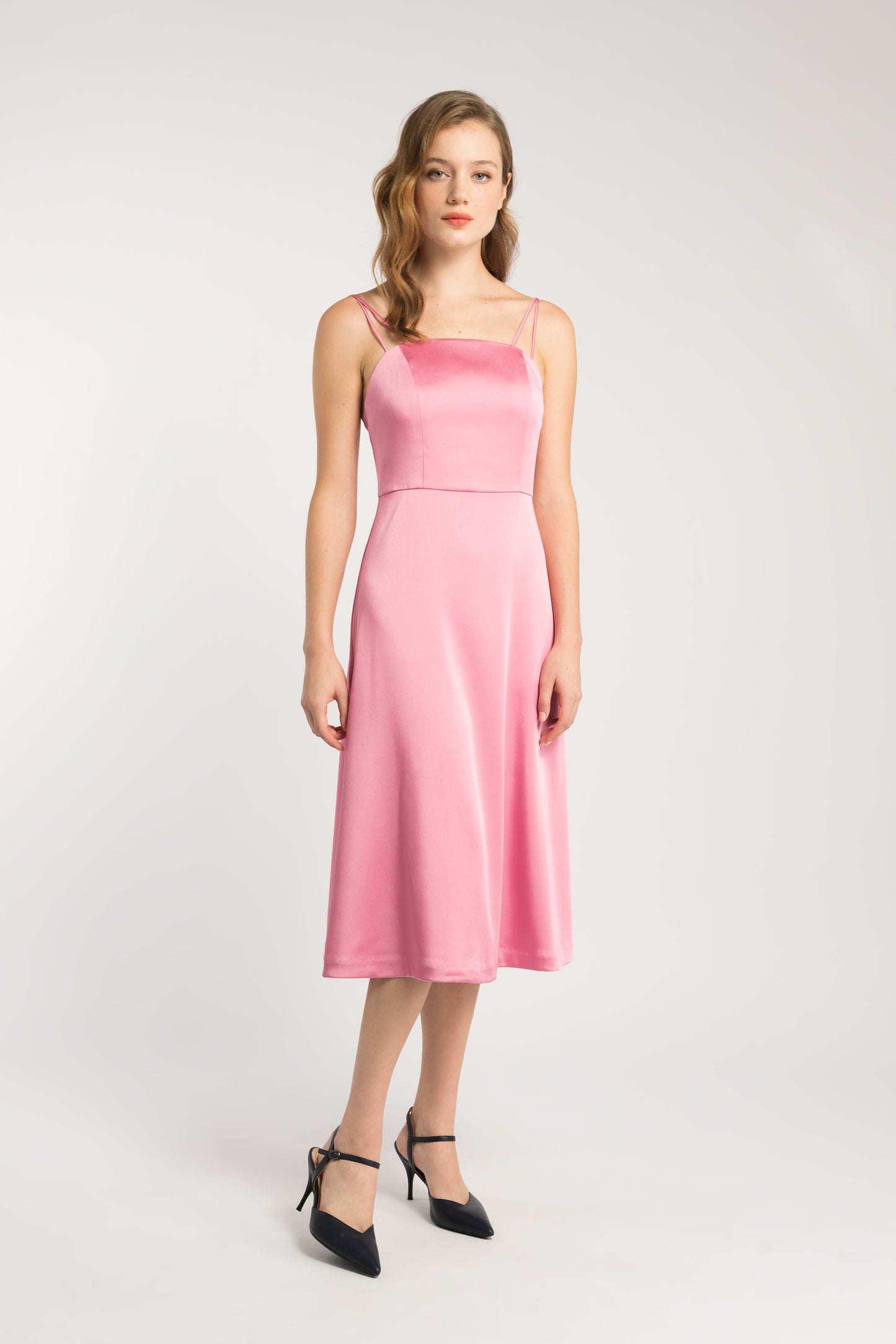 Strappy Cocktail Dress - French Rose