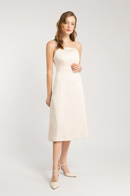 Strappy Cocktail Dress - Champagne