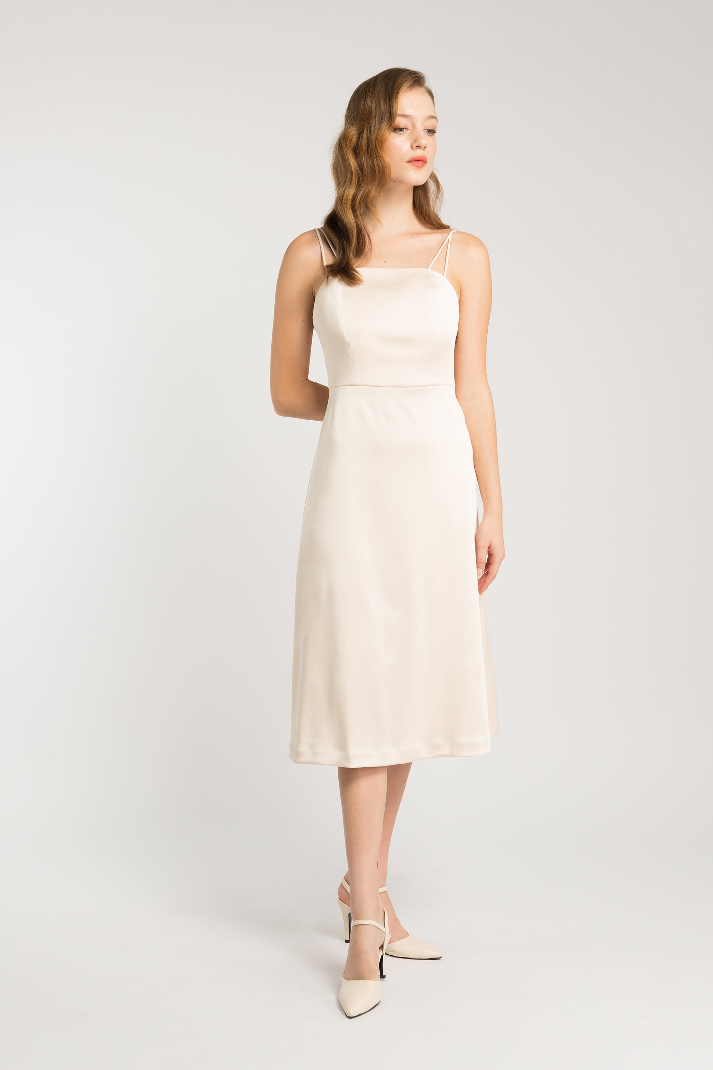 Strappy Cocktail Dress - Champagne