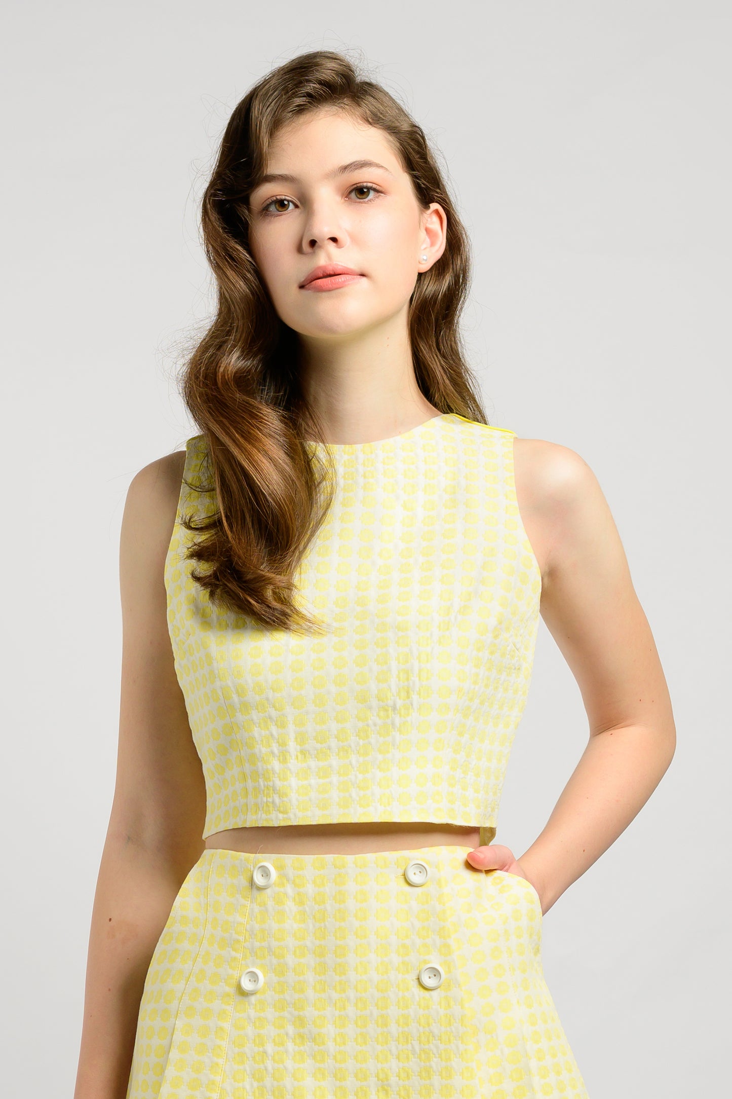 Crop Shell Top - Canary Yellow