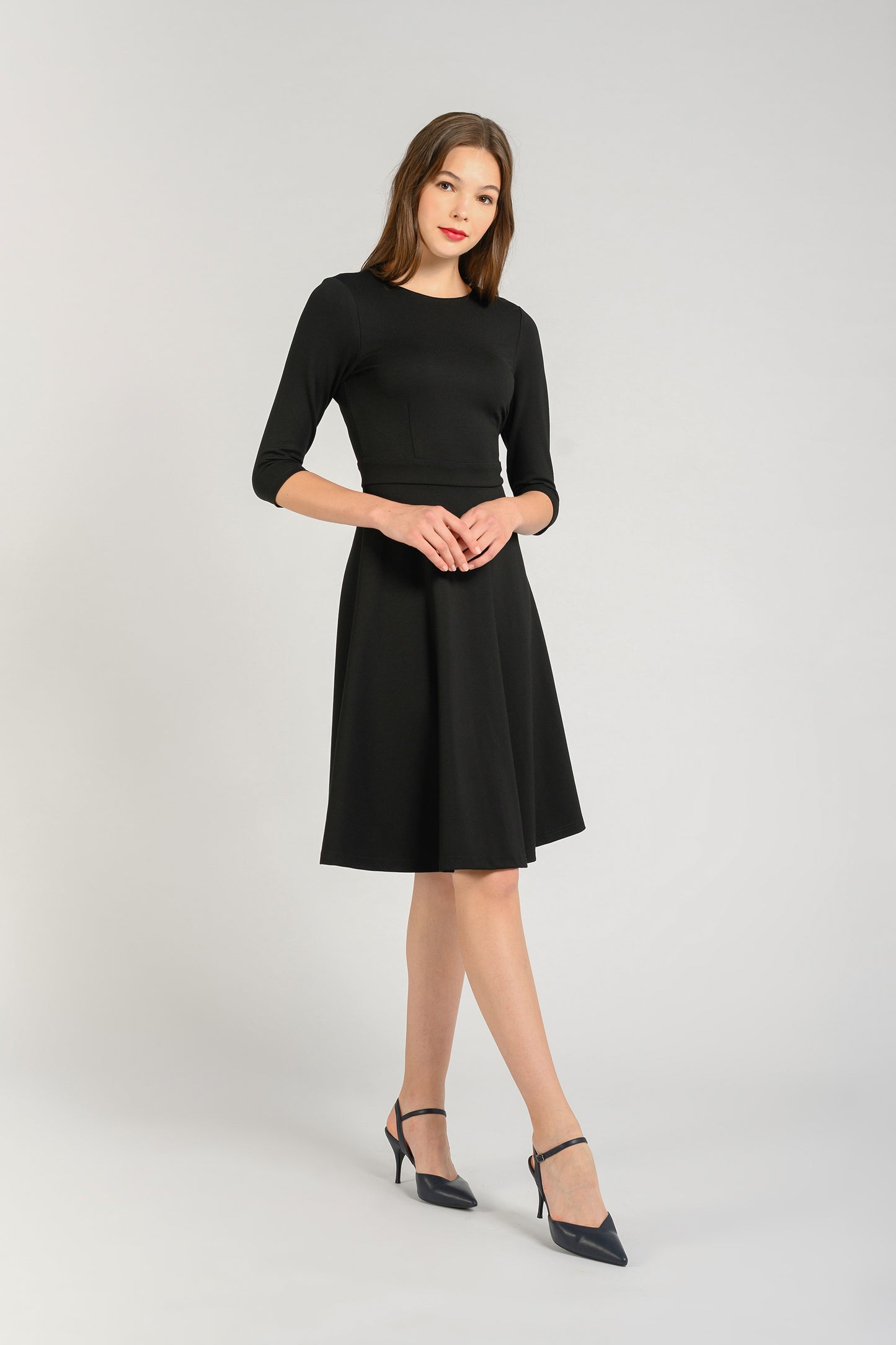 Fit And Flare Dress - Black