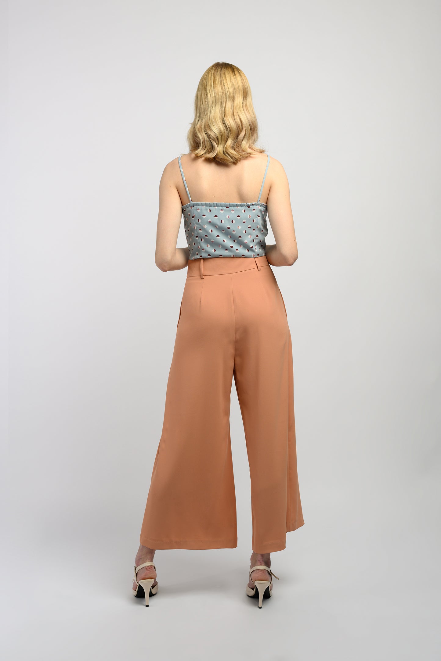 Pants With Double Button Detail - Apricot