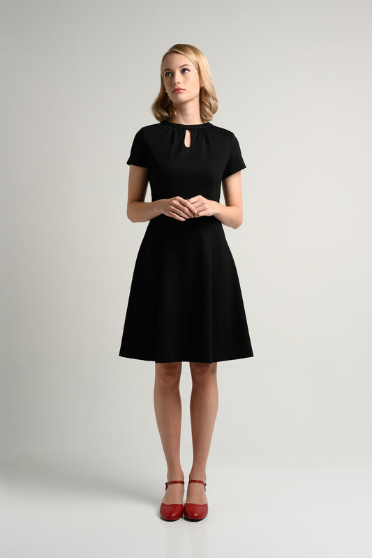 Rosylee Keyhole Fit And Flare Dress - Black 1