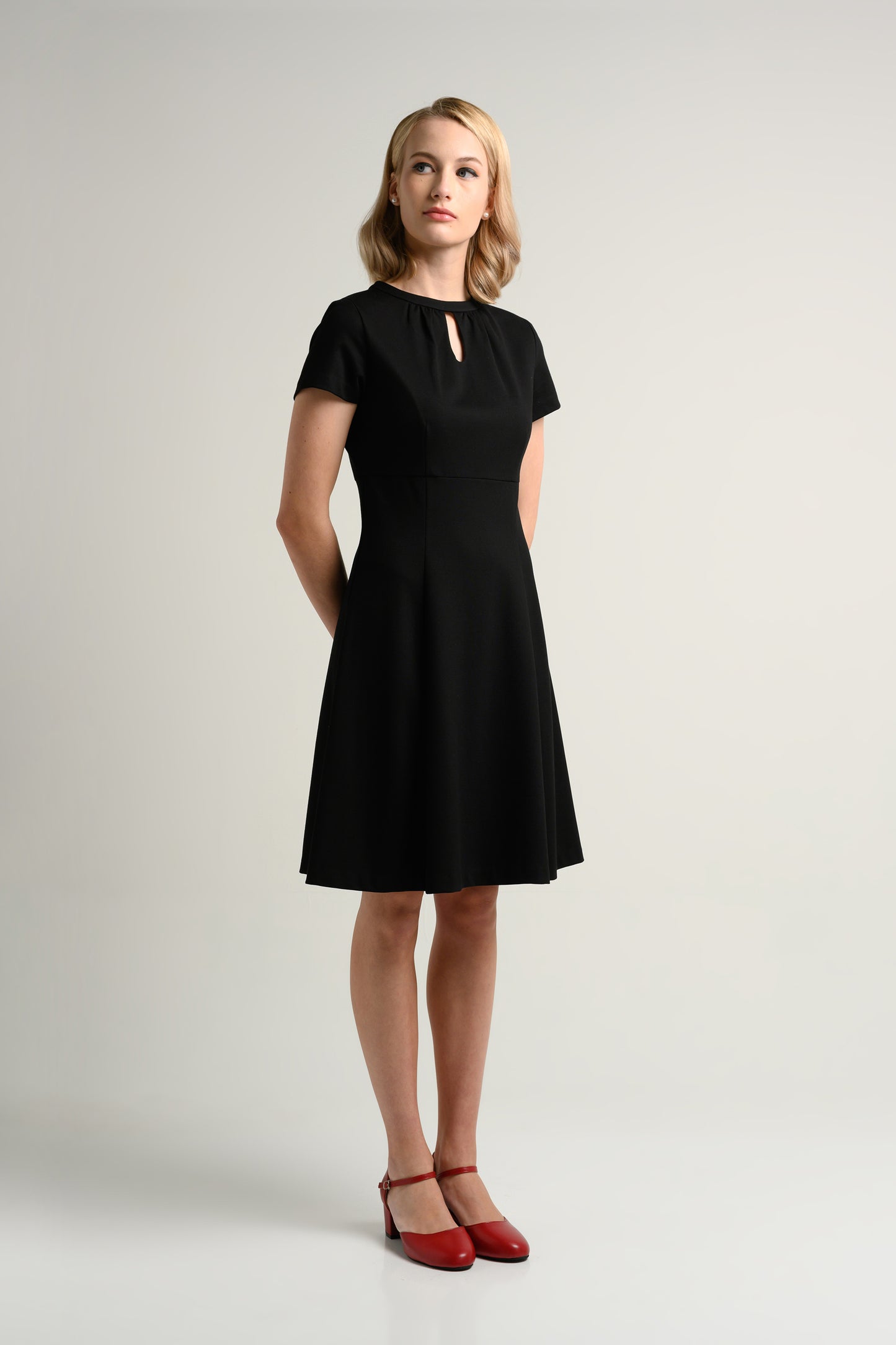 Rosylee Keyhole Fit And Flare Dress - Black 2